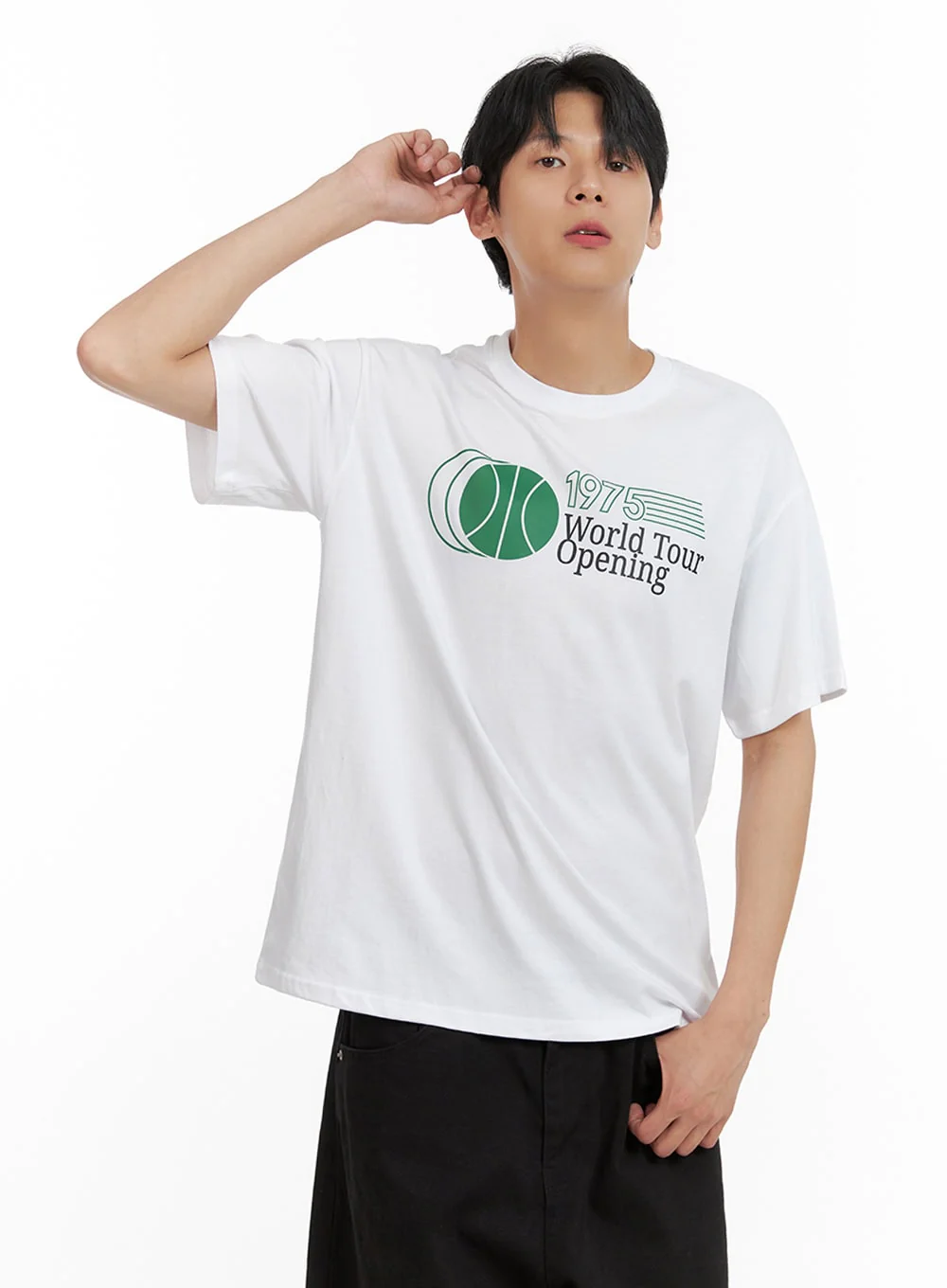 Men's Casual Lettering T-Shirt IL403 - Image 5