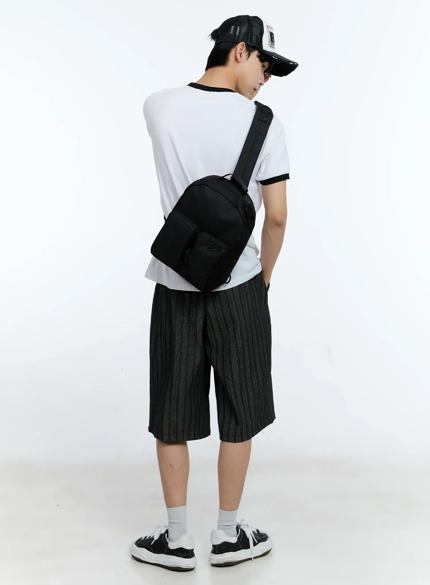 Men's Casual Two-Pocket Sling Bag IL529 - Image 5