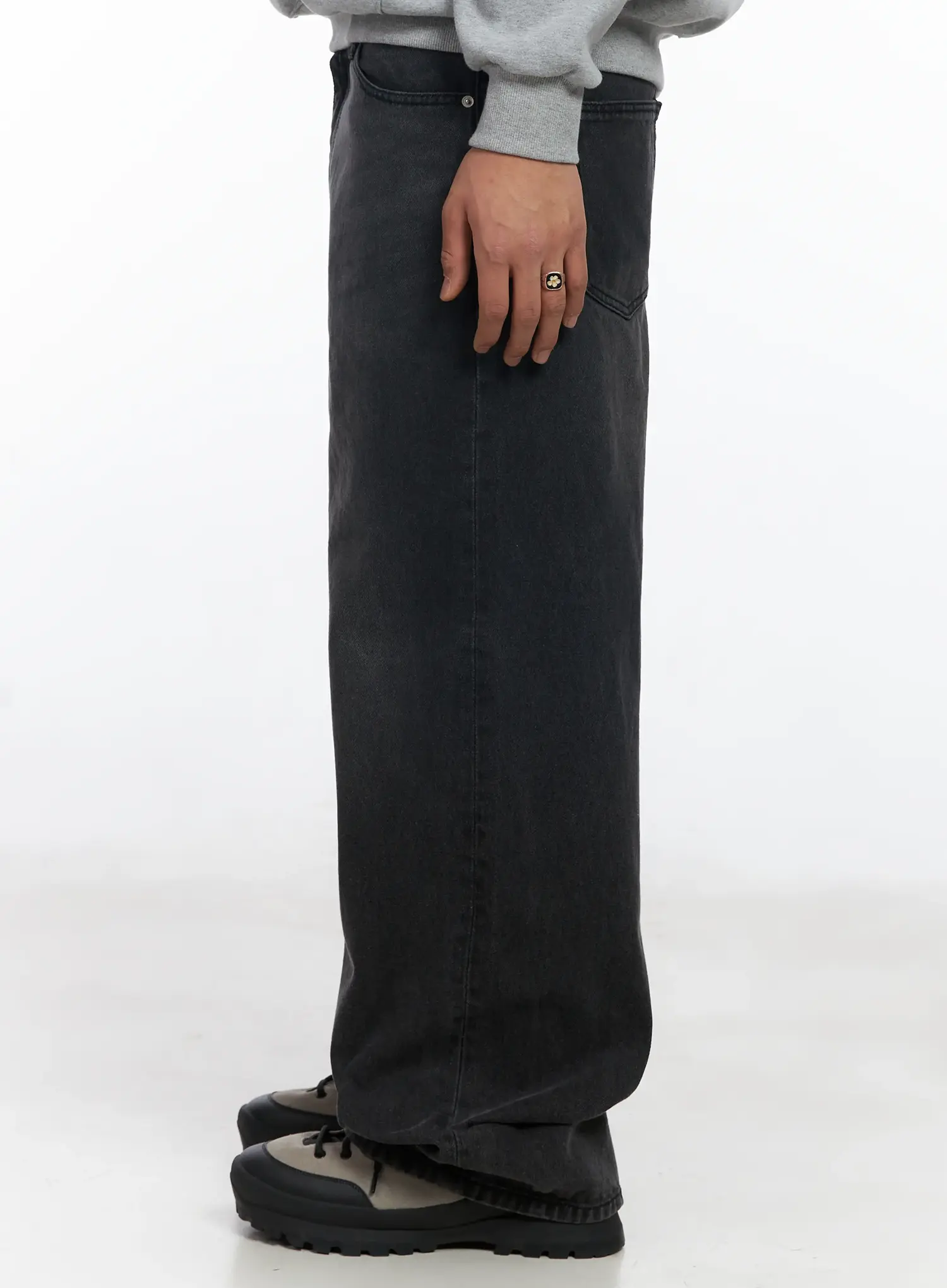 Men's Casual Wide Leg Jeans IF503 - Image 5