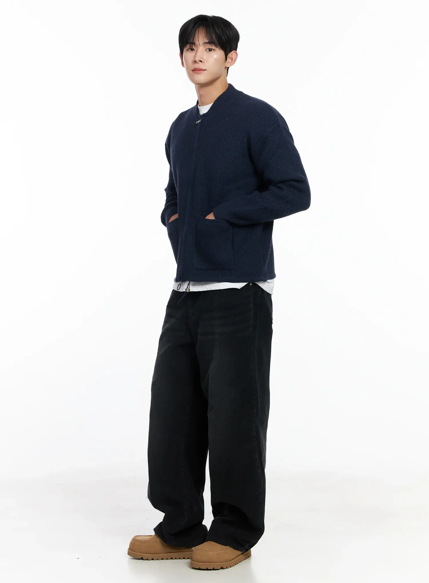 Men's Casual Zip-Up Cardigan IJ521 - Image 13