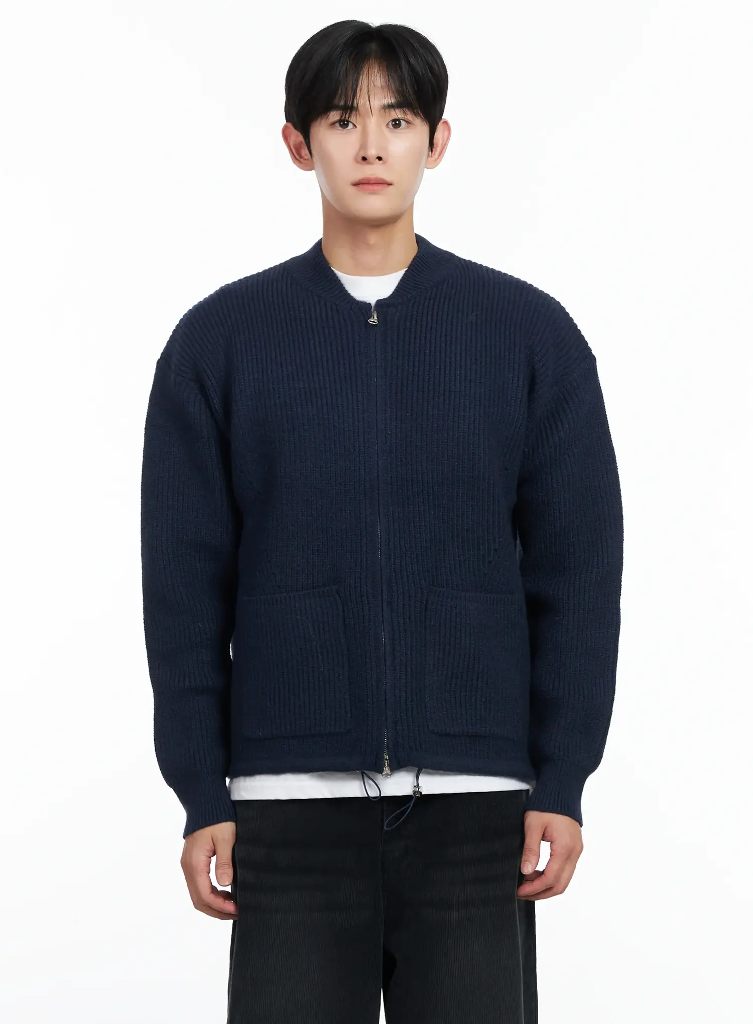 Men's Casual Zip-Up Cardigan IJ521 - Image 16