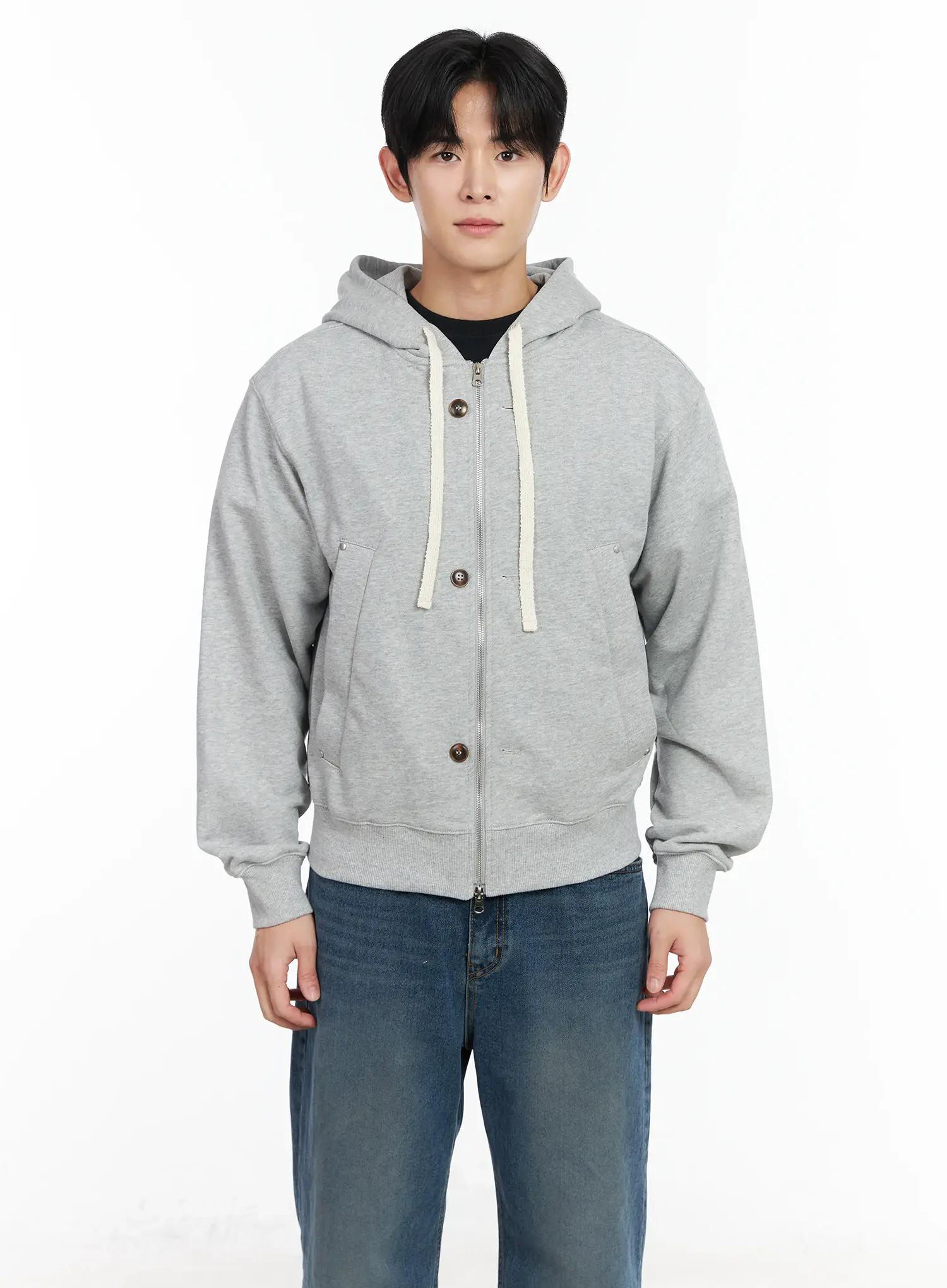 Men's Casual Zip-Up Hoodie IM518 - Image 12