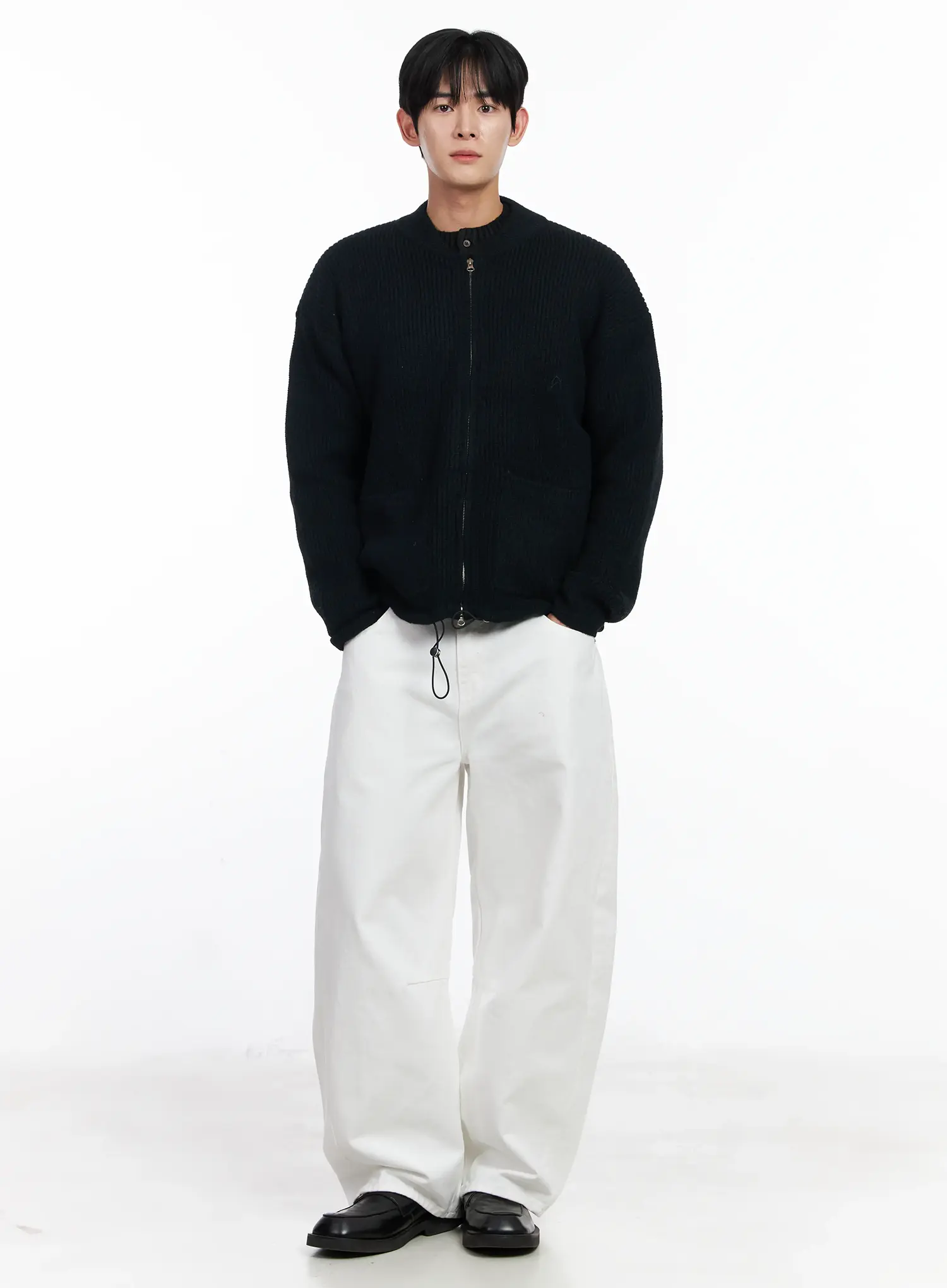 Men's Casual Zip-Up Knit Cardigan IJ521 - Image 10