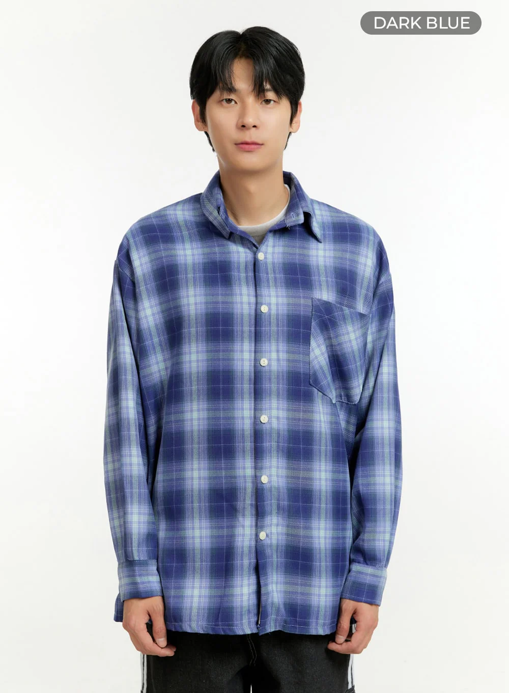 Men's Checkered Buttoned Collar Shirt IL412 - Image 9