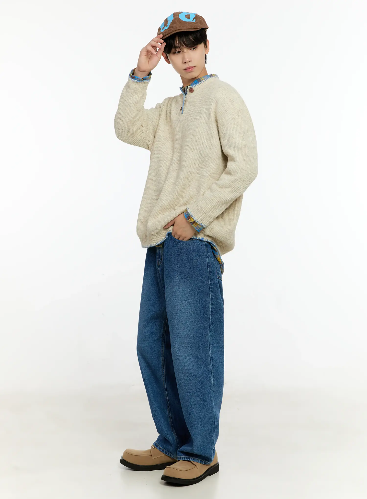 Men's Checkered Elbow Patch Shirt IN503 - Image 11