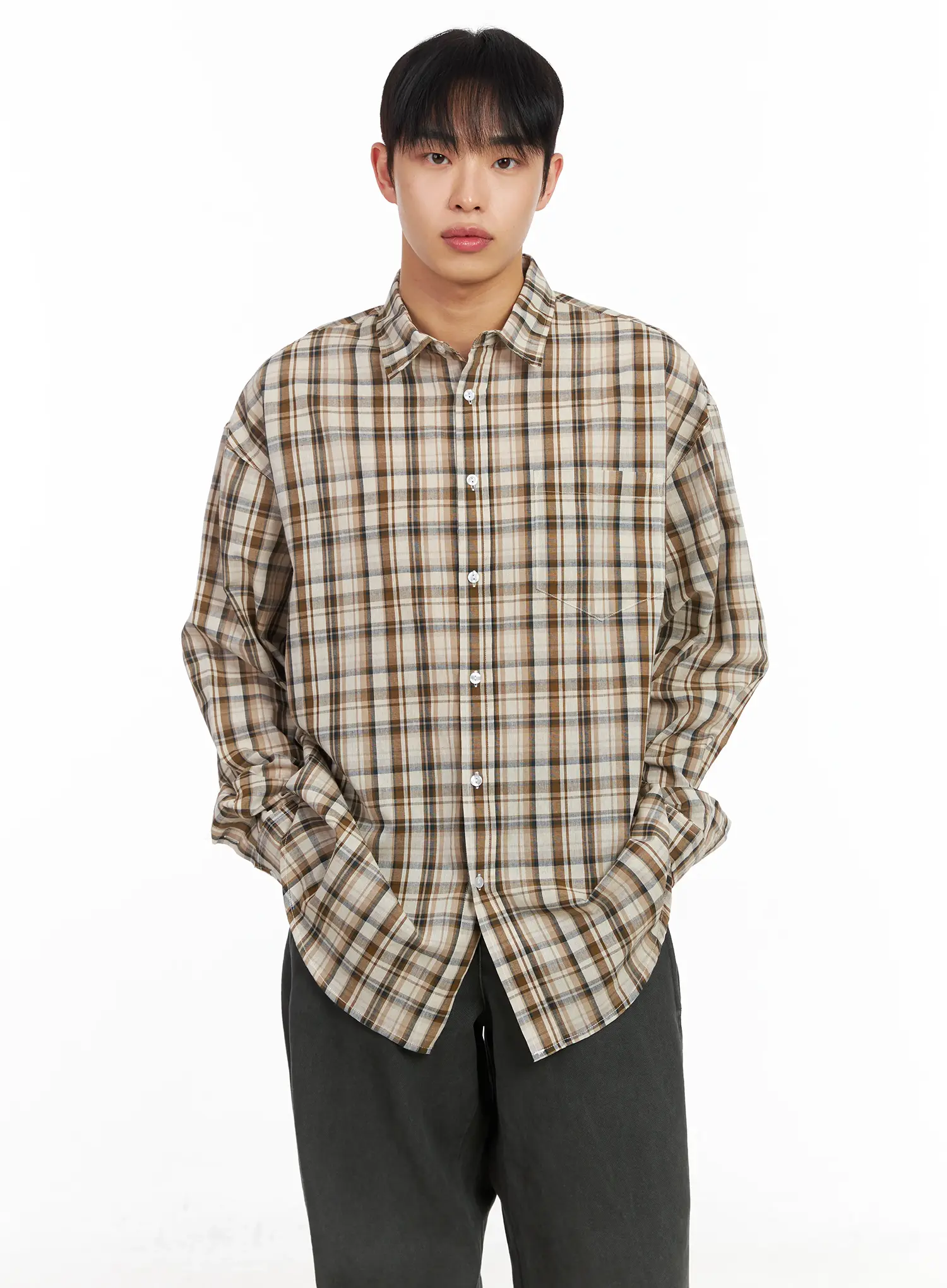 Men's Checkered Shirt IM516 - Image 2