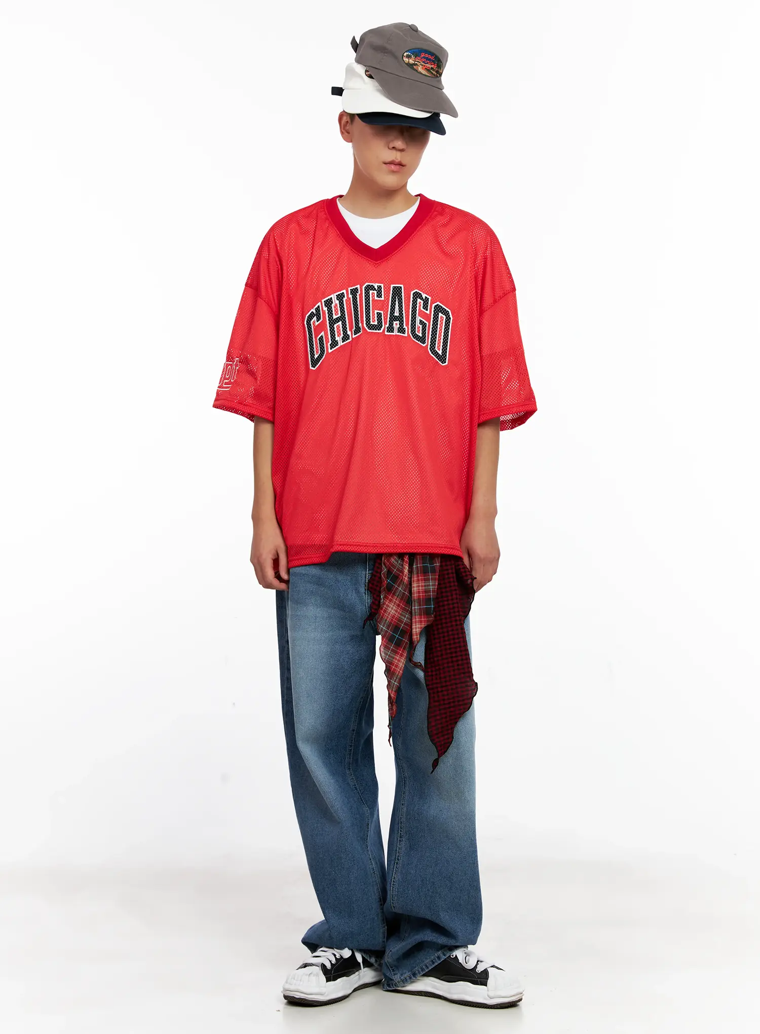 Men's Chicago Mesh V-Neck Jersey Tee IG511 - Image 10