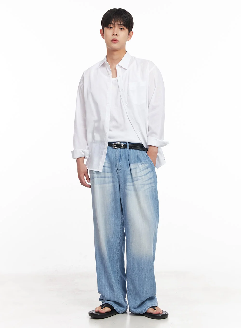 Men's Classic Buckle Belt IY522 - Image 8