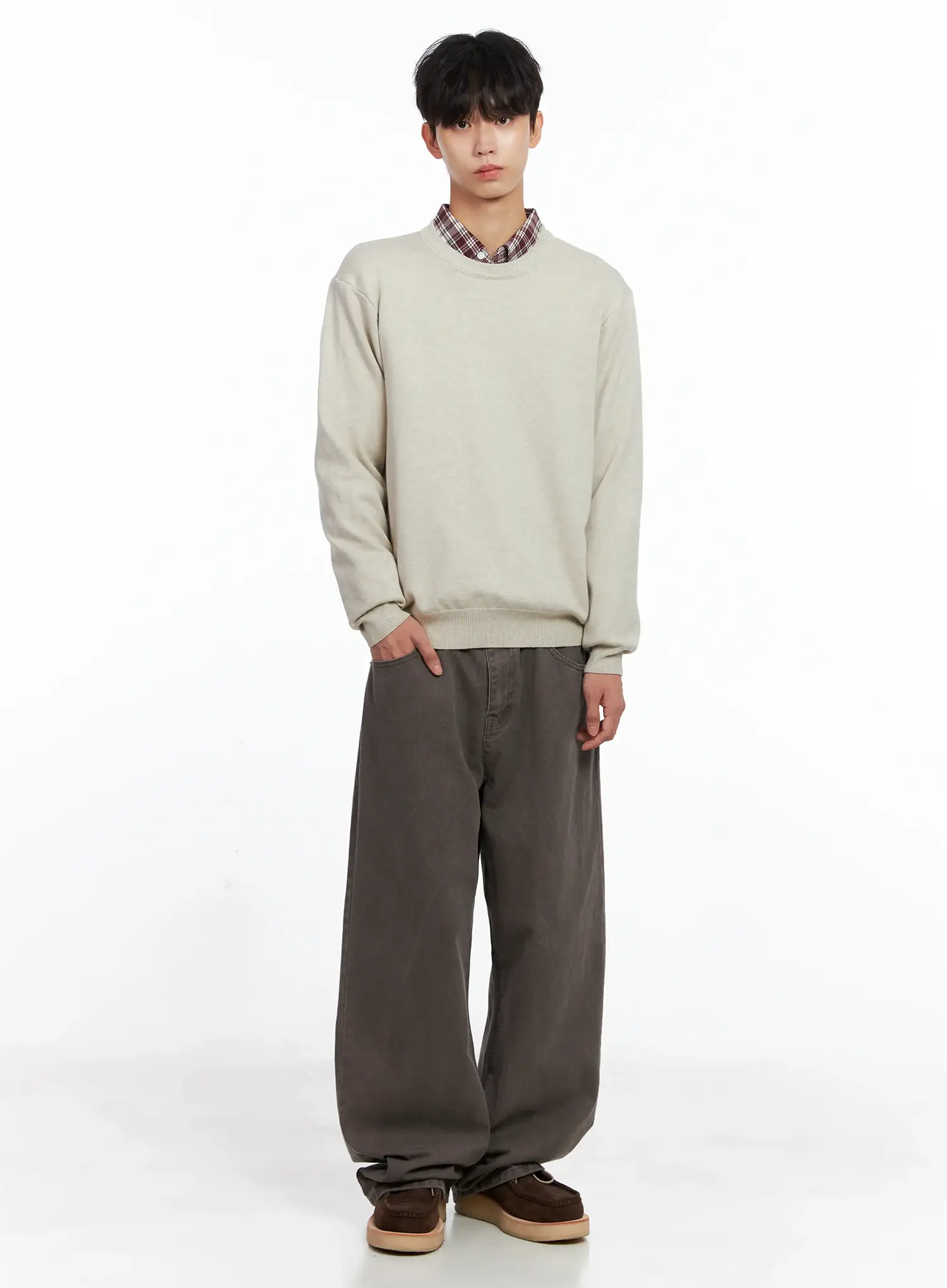 Men's Classic Crewneck Sweater IS519 - Image 2