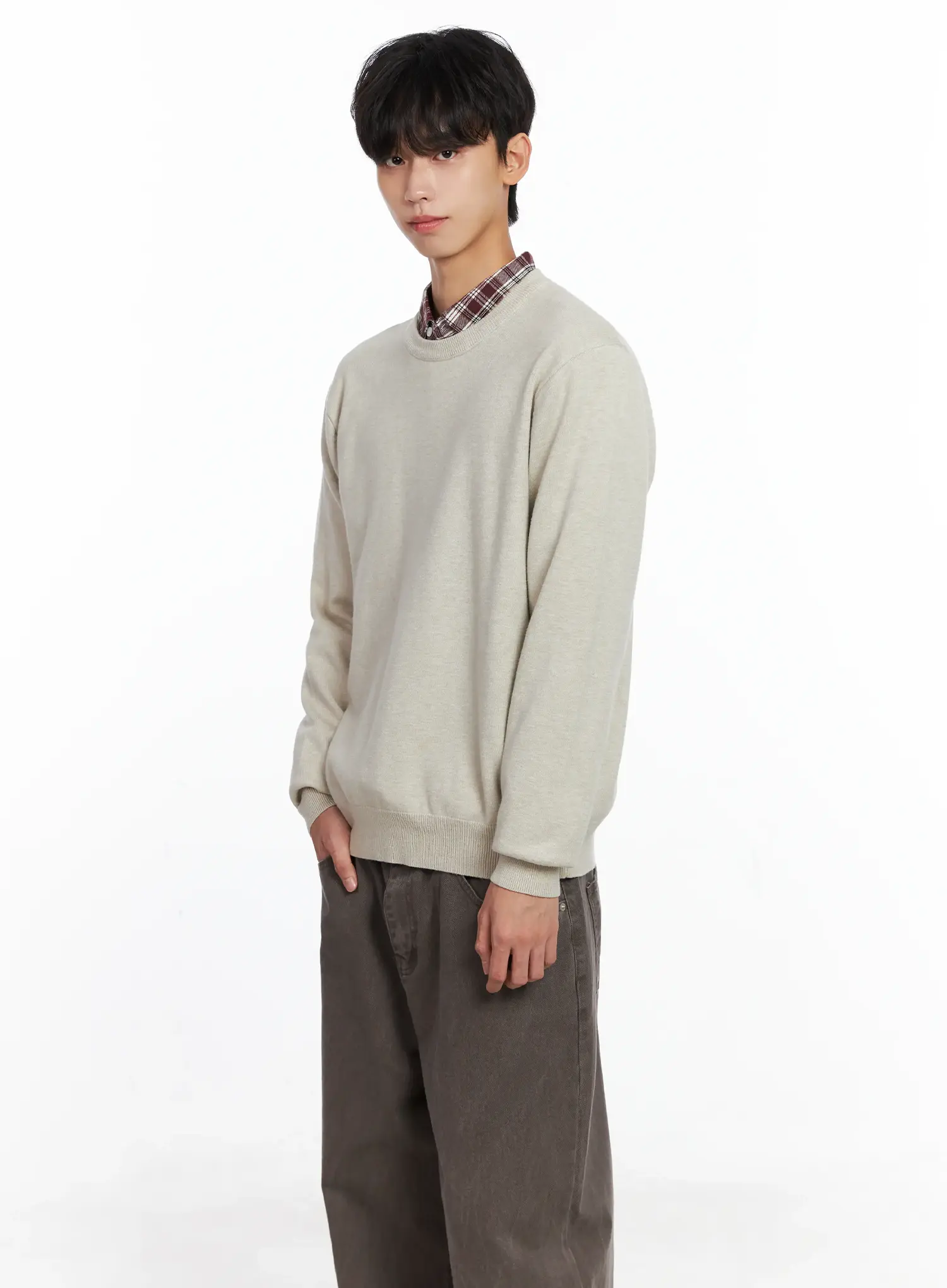 Men's Classic Crewneck Sweater IS519 - Image 7