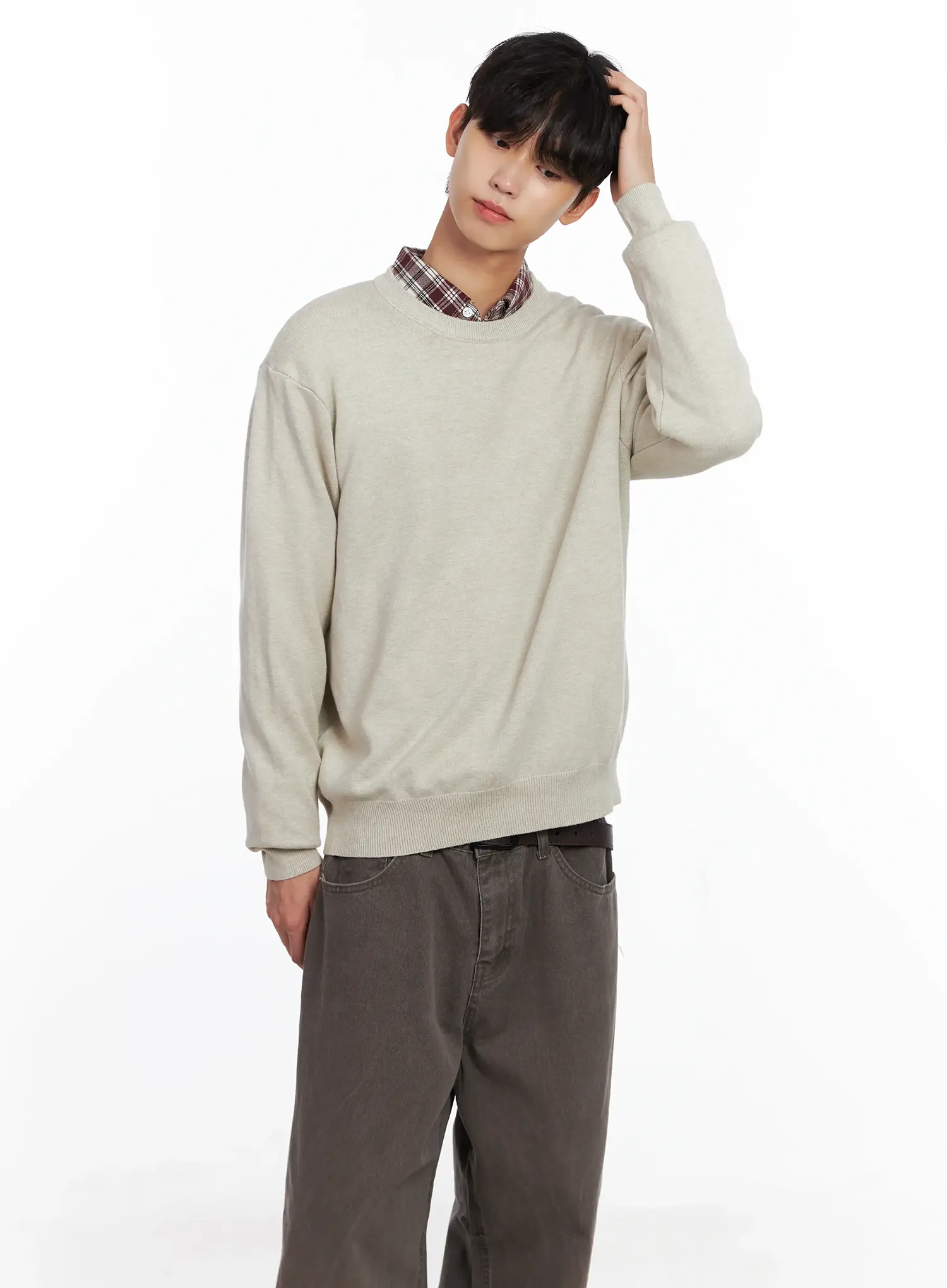 Men's Classic Crewneck Sweater IS519 - Image 8