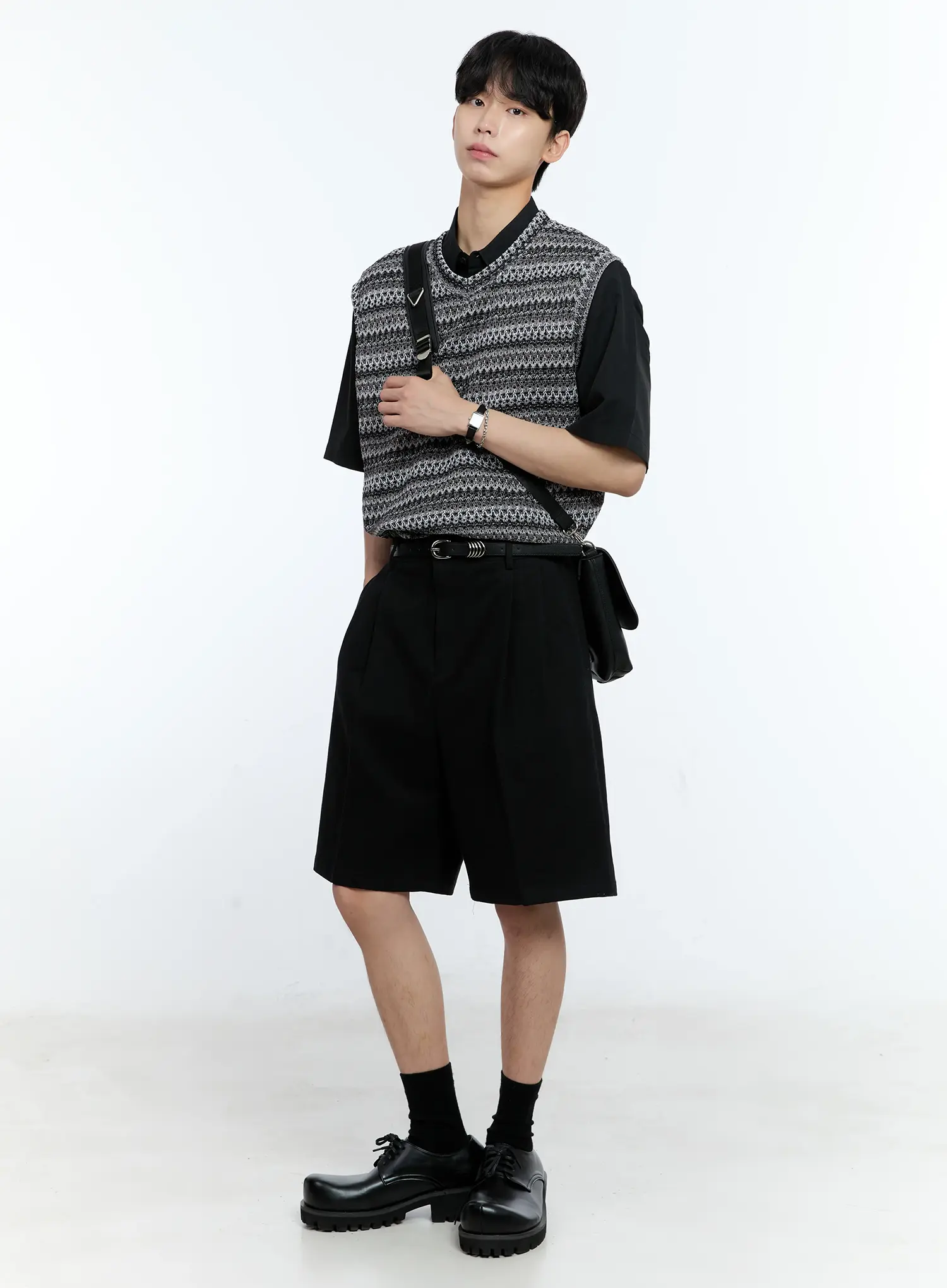 Men's Classic Crossbody Bag IG501 - Image 7