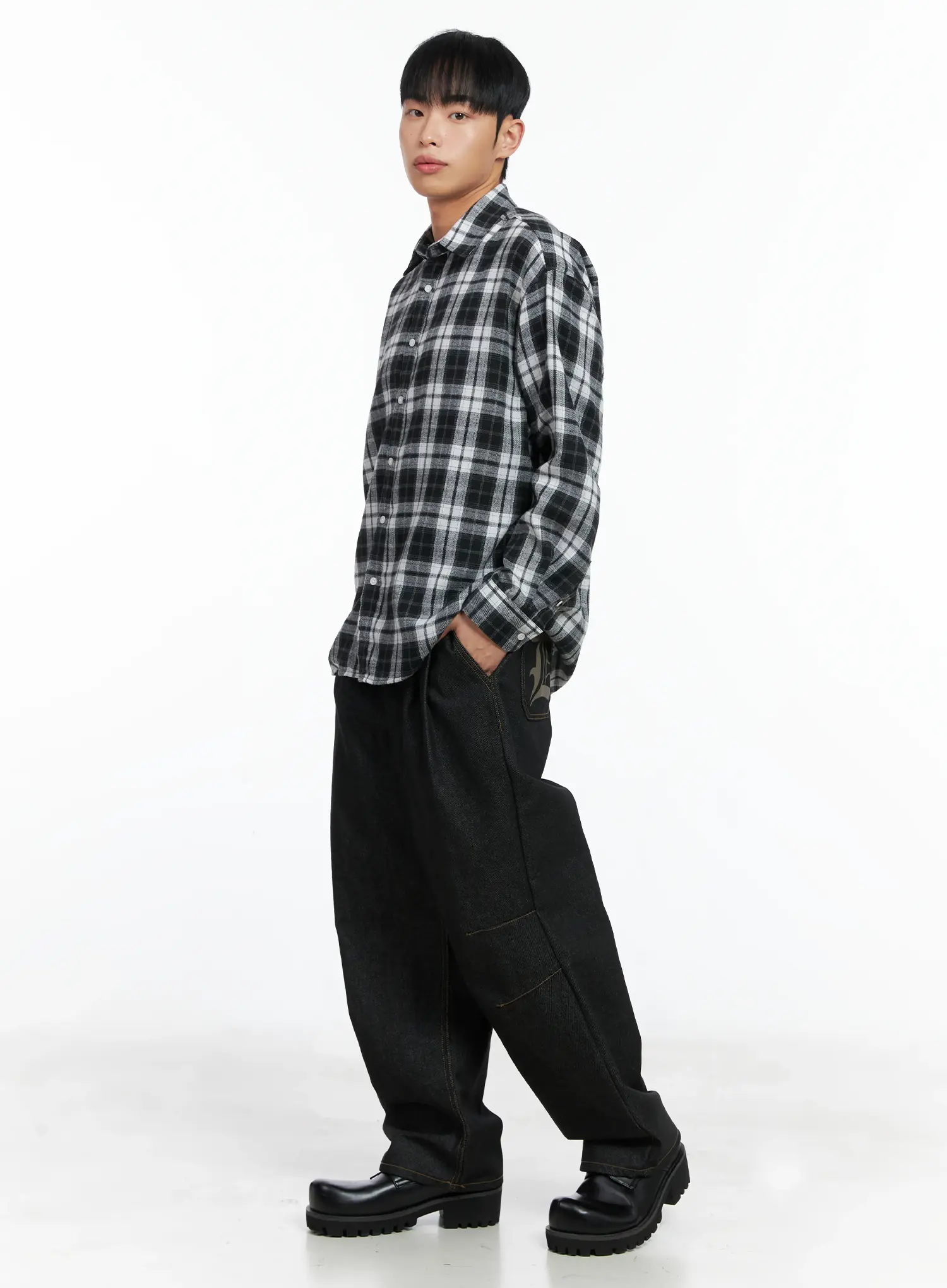 Men's Classic Plaid Shirt IN518 - Image 2