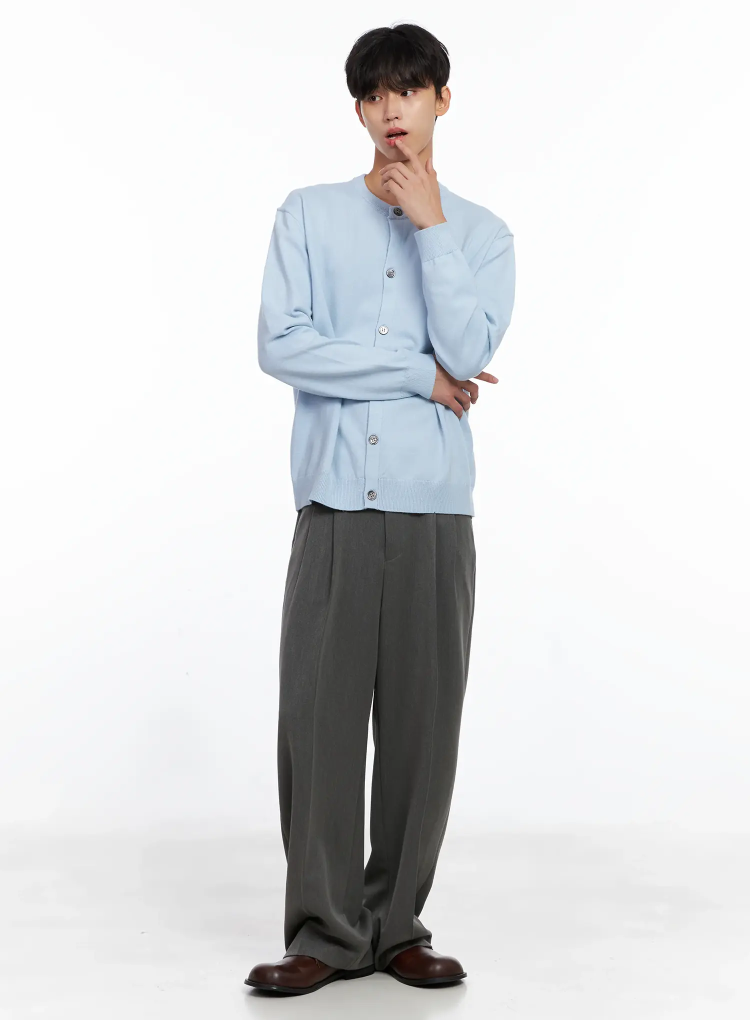 Men's Classic Round Cardigan IS519