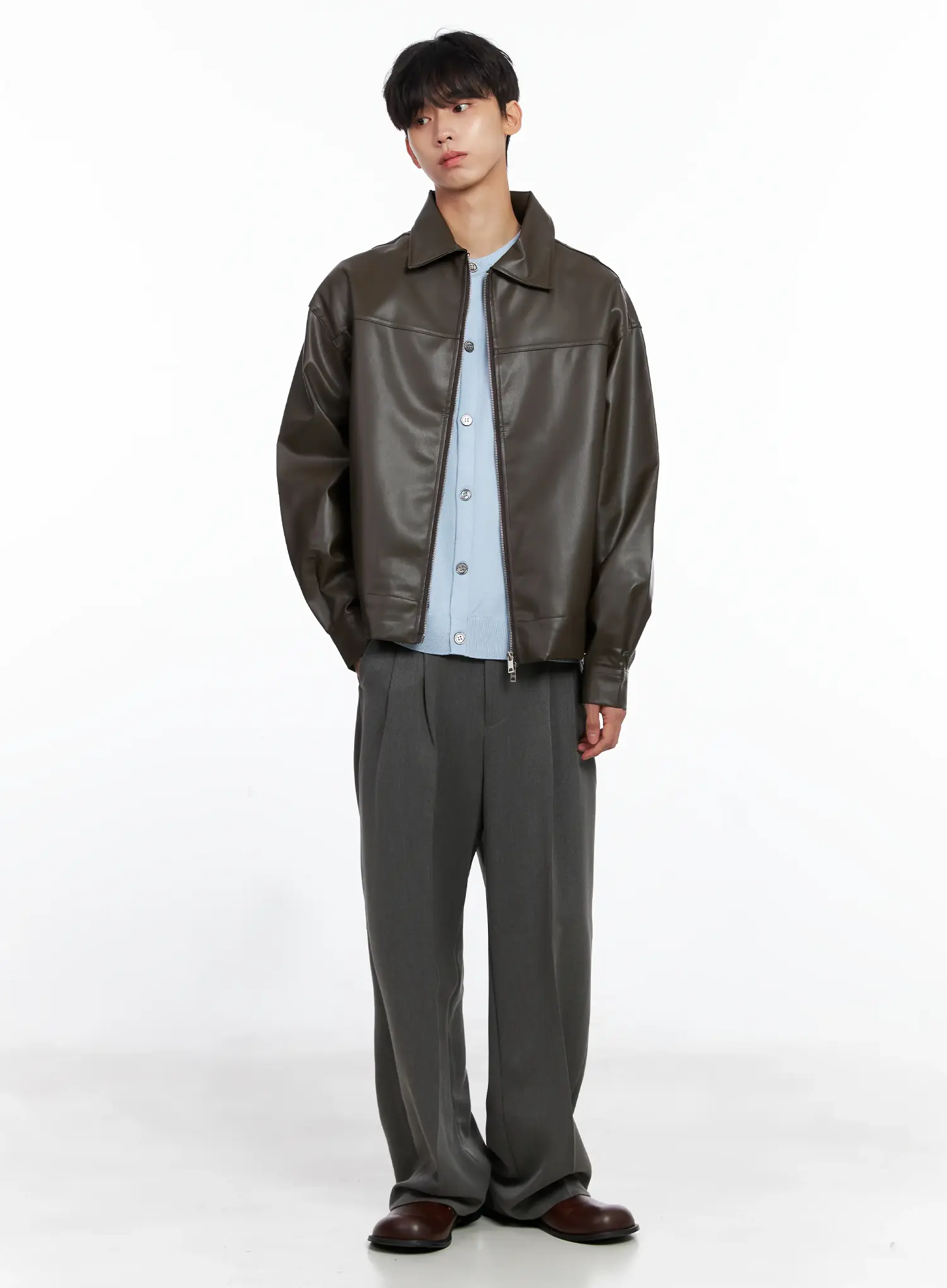 Men's Classic Round Cardigan IS519 - Image 11
