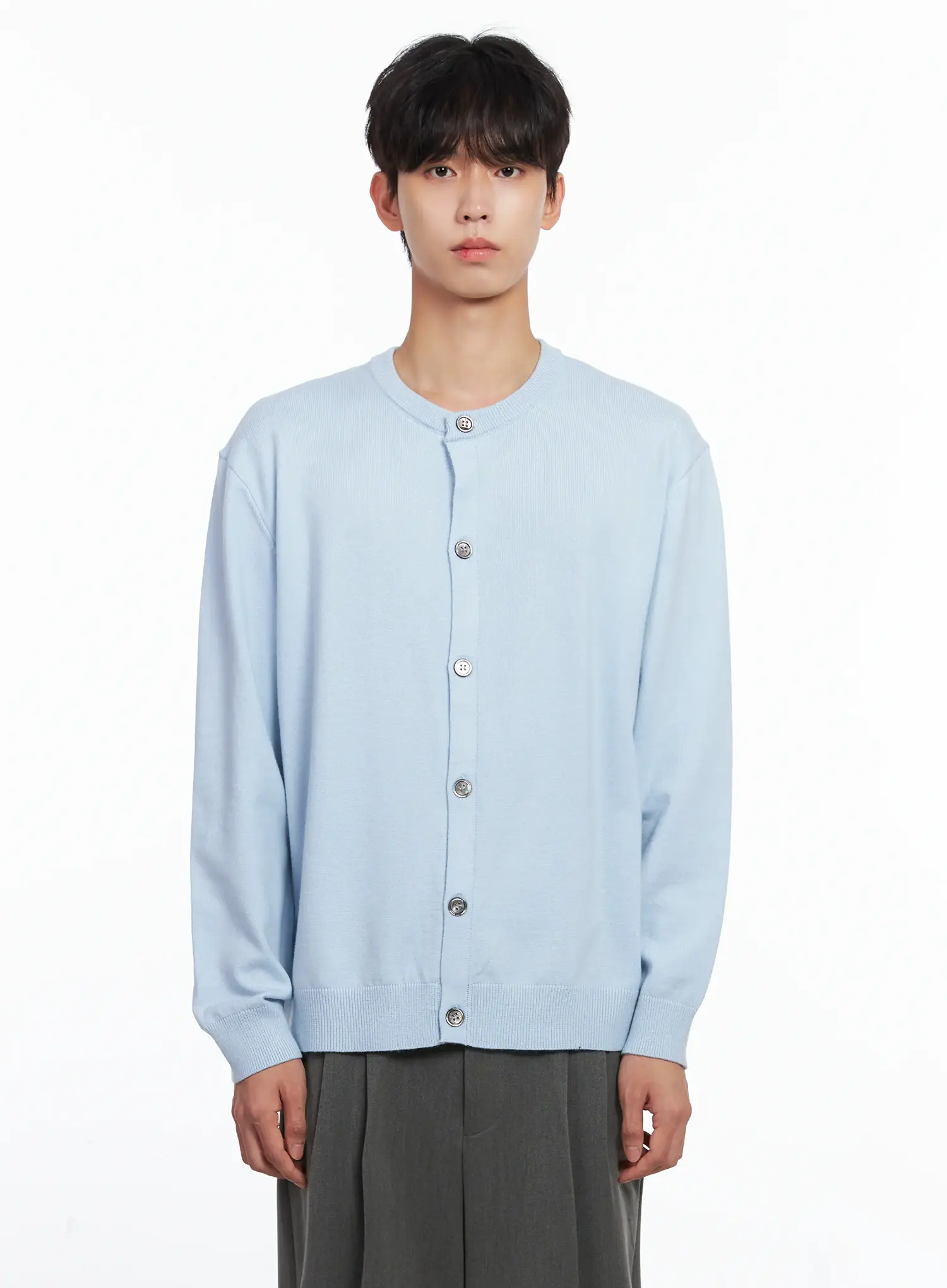 Men's Classic Round Cardigan IS519 - Image 13
