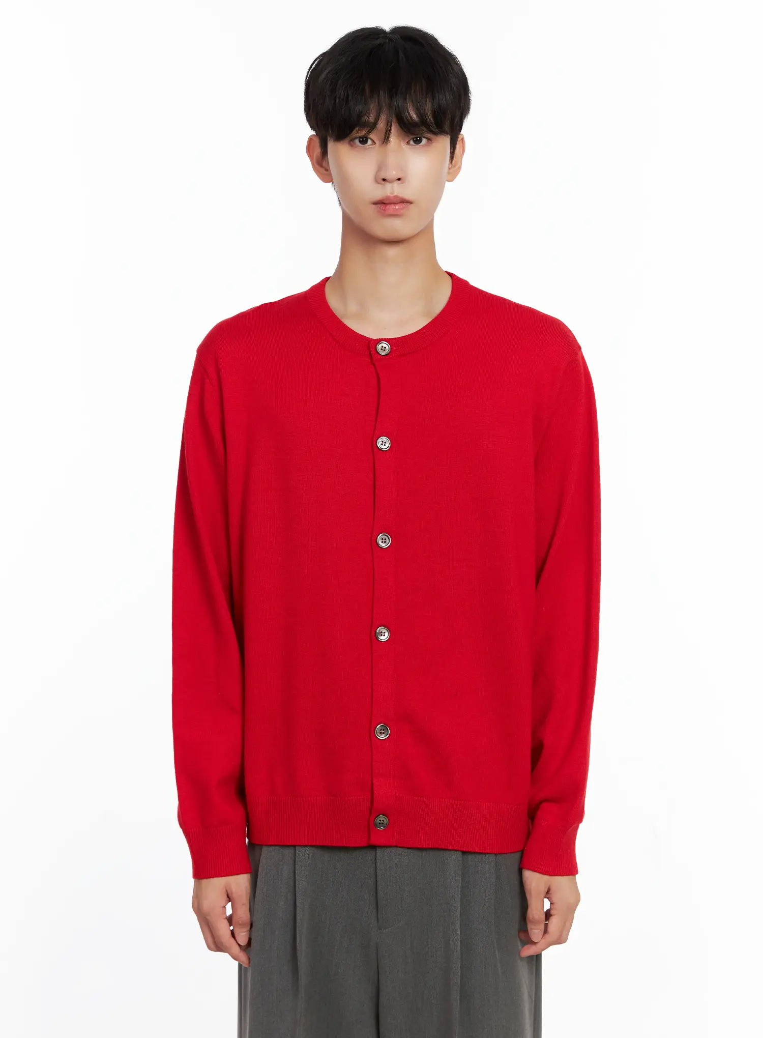 Men's Classic Round Cardigan IS519 - Image 17