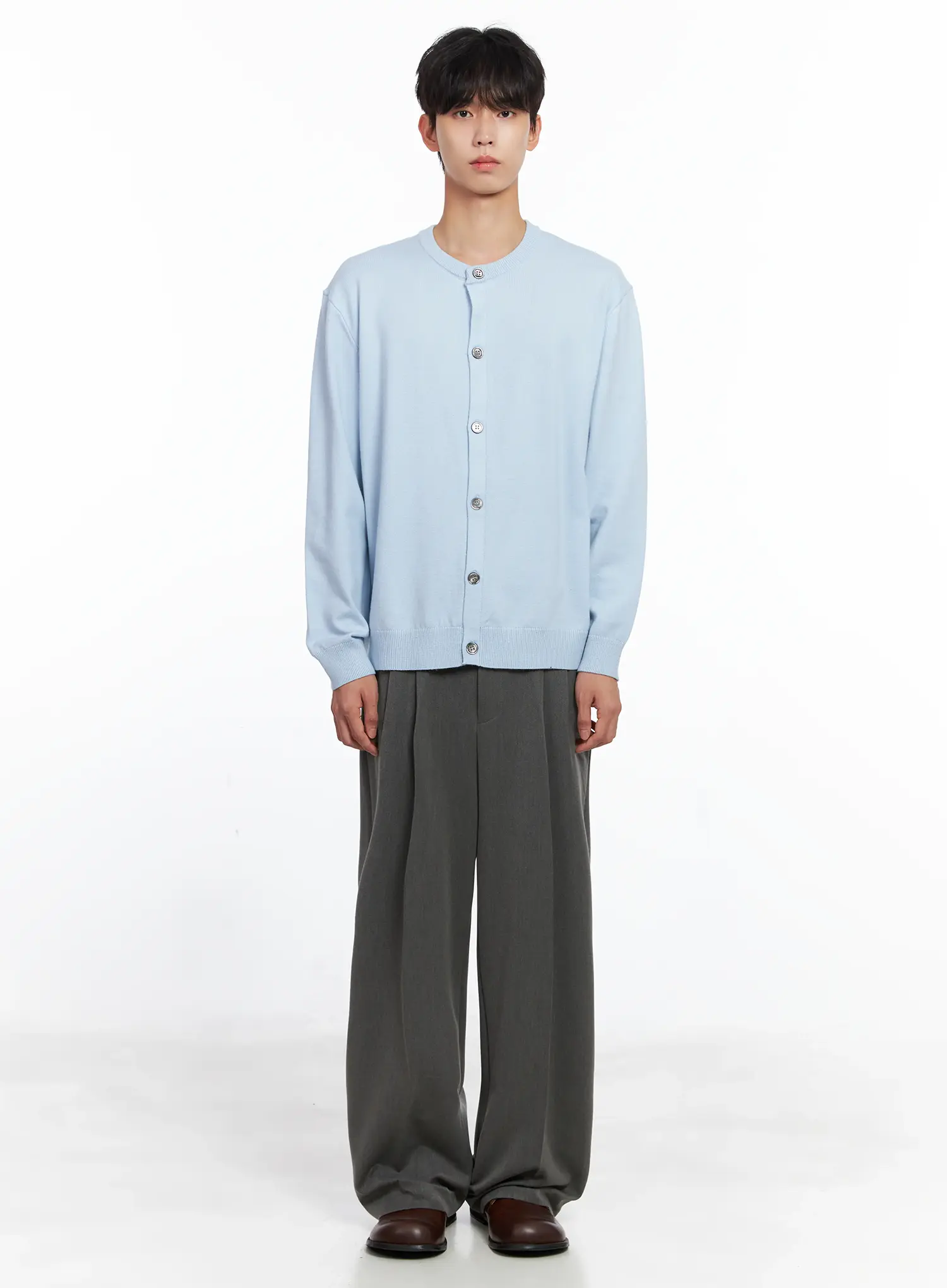 Men's Classic Round Cardigan IS519 - Image 3