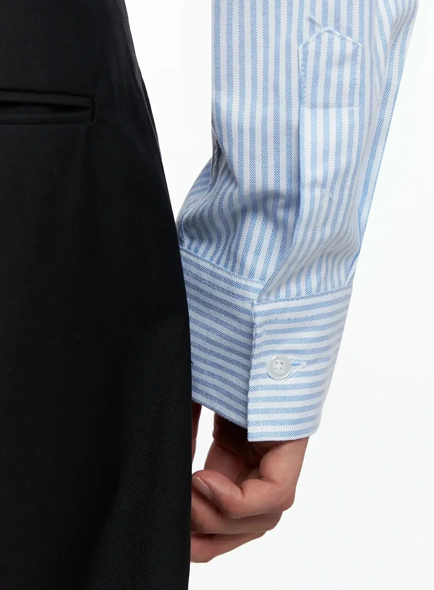 Men's Classic Striped Oxford Shirt IO516 - Image 7