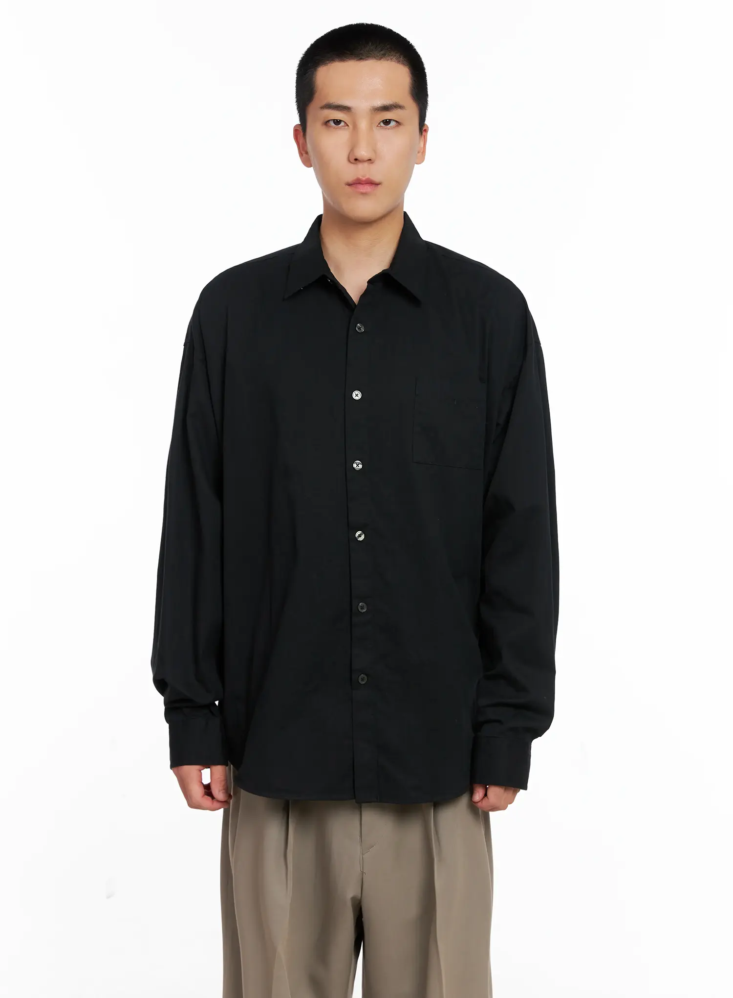 Men's Classic White Button-Up Shirt IS502 - Image 15