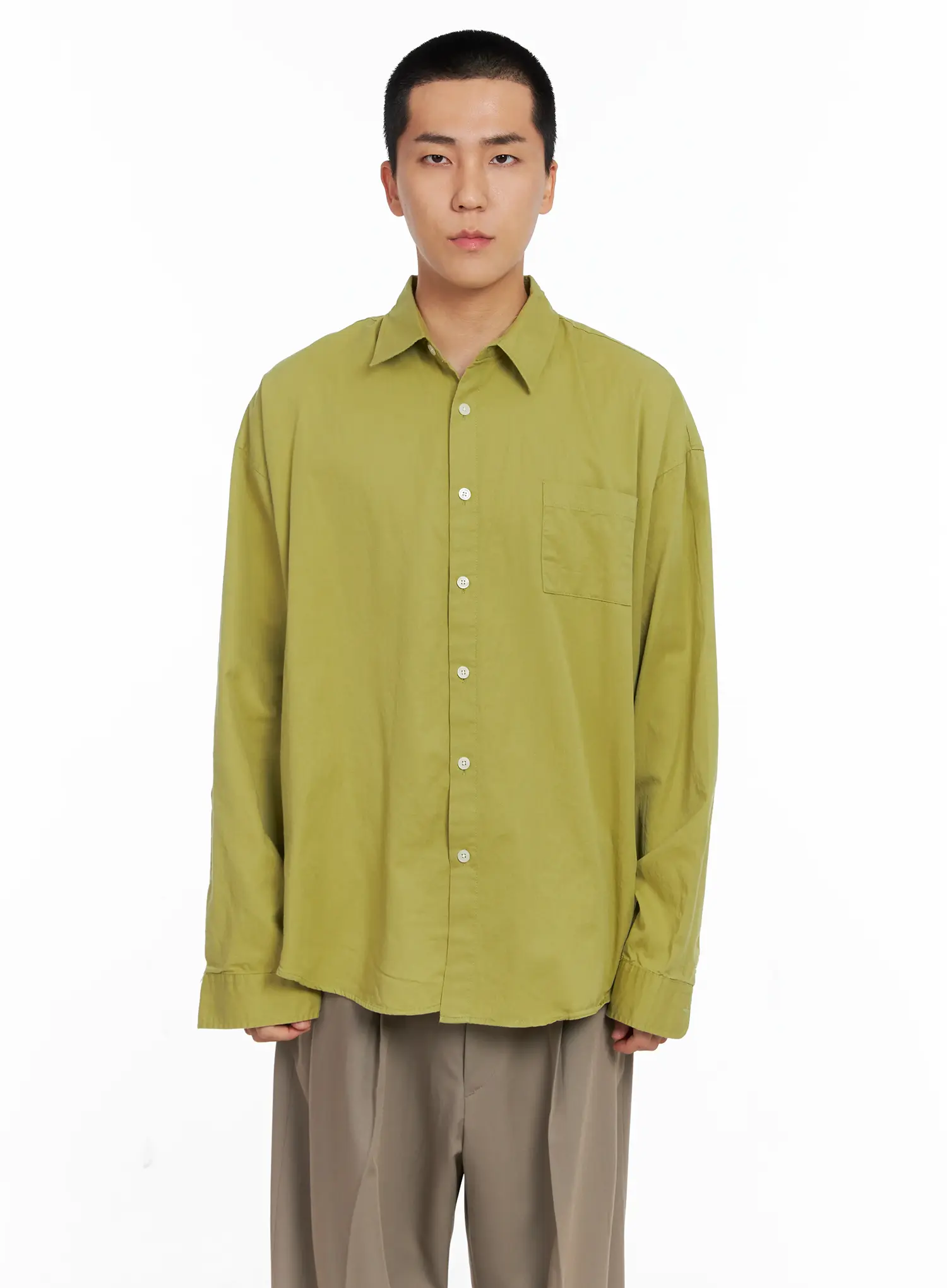 Men's Classic White Button-Up Shirt IS502 - Image 17