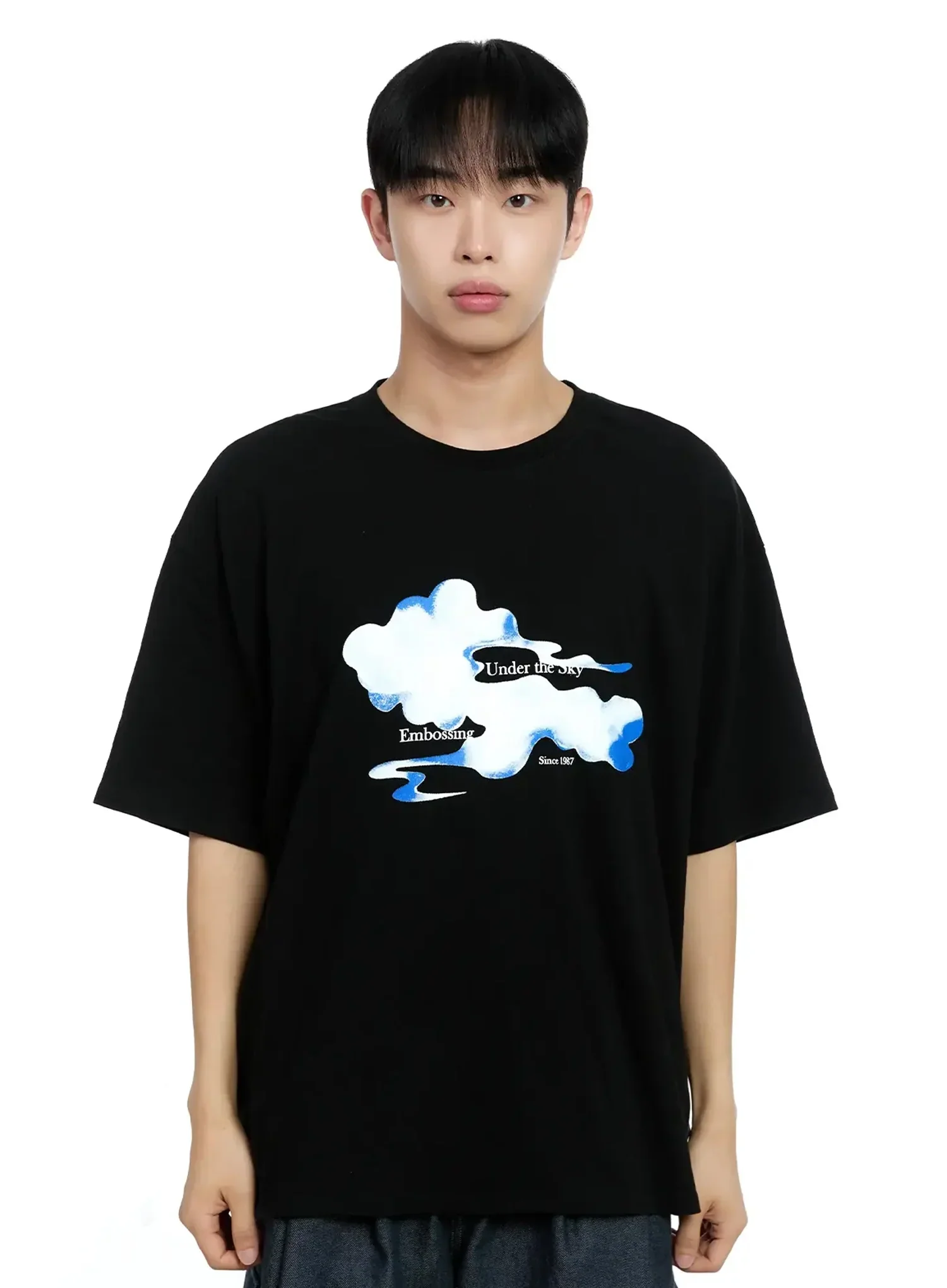 Men's Cloud Graphic T-shirt IG520 - Image 16
