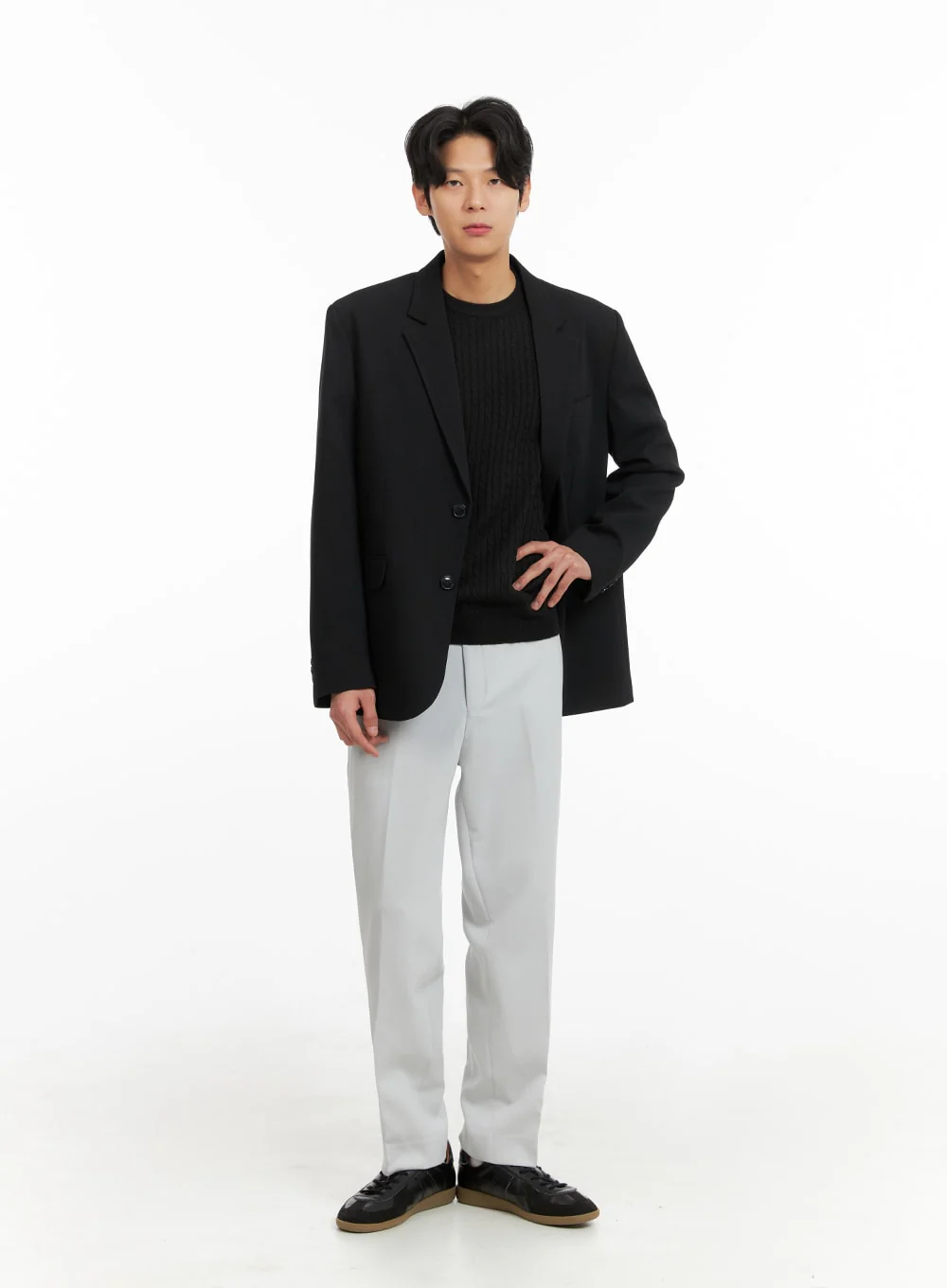 Men's Collar Buttoned Blazer IA402 - Image 2