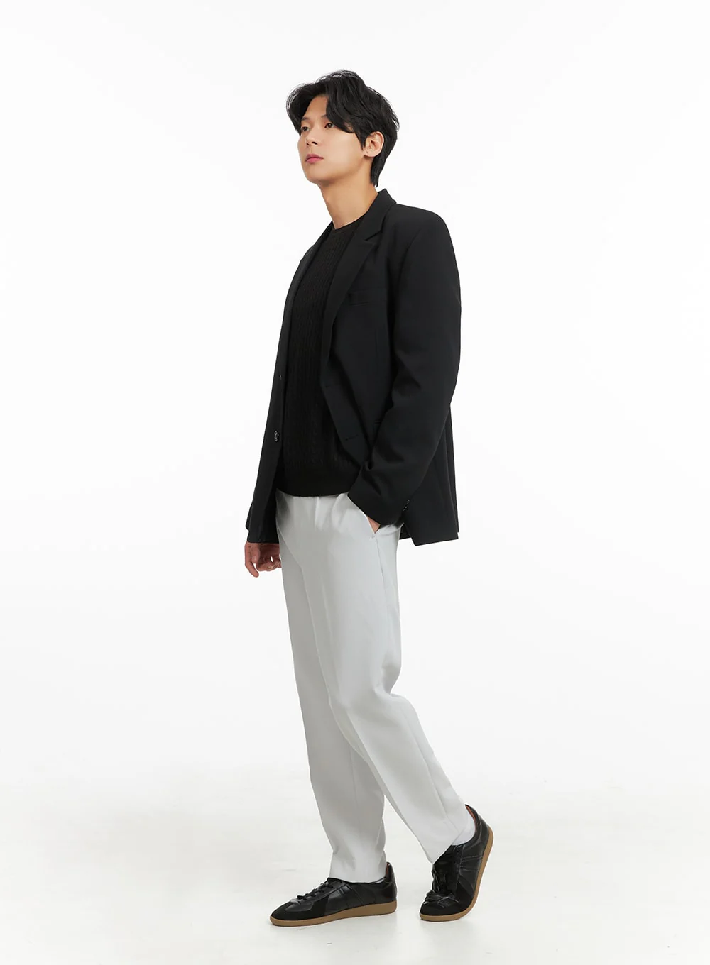 Men's Collar Buttoned Blazer IA402 - Image 6