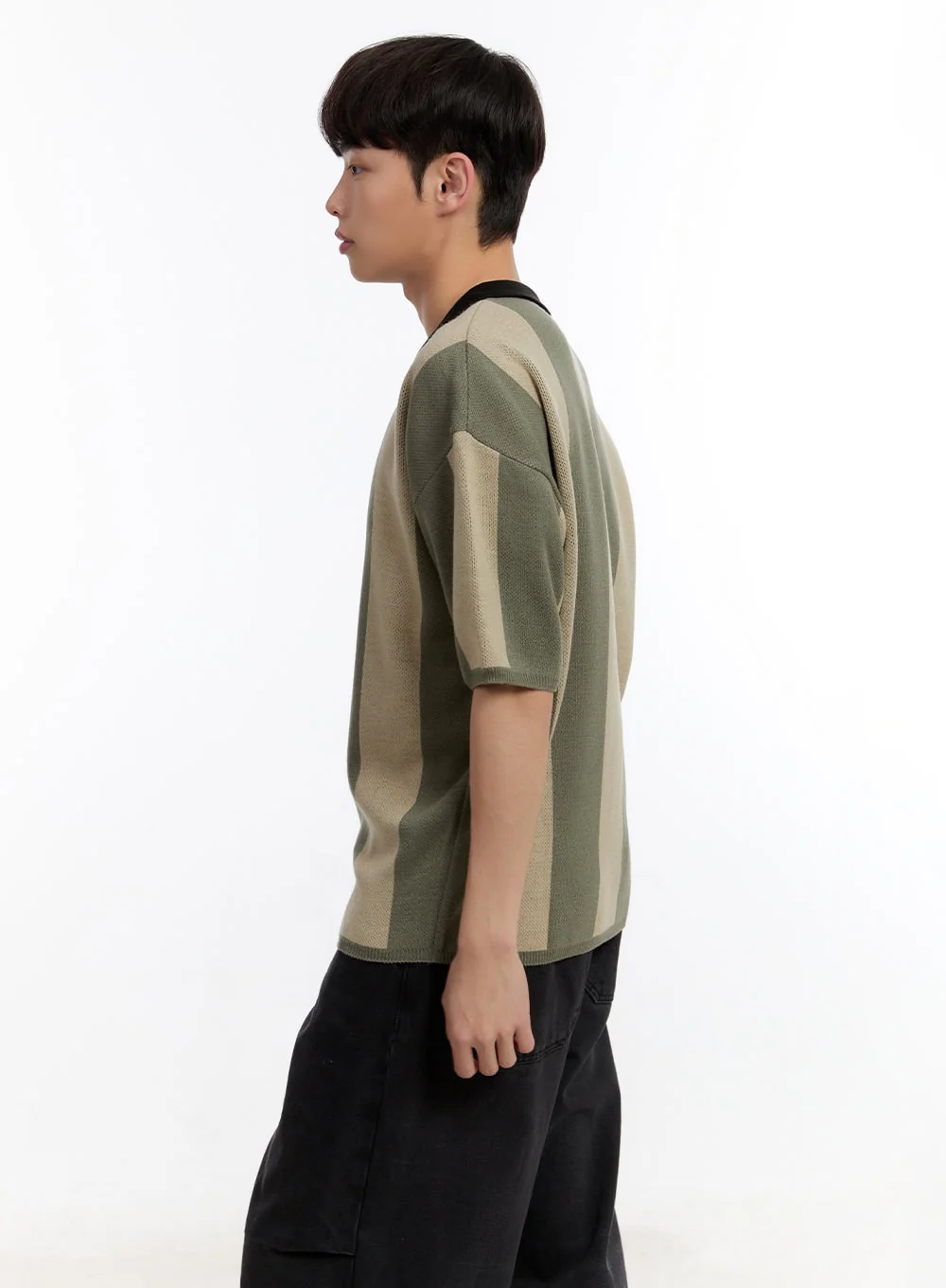Men's Collared Graphic Sweater IA504 - Image 5