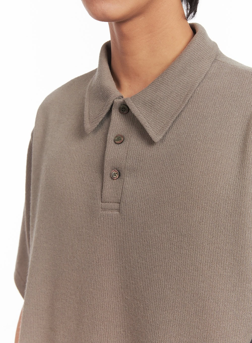 Men's Collared Knitted T-Shirt IA511 - Image 5
