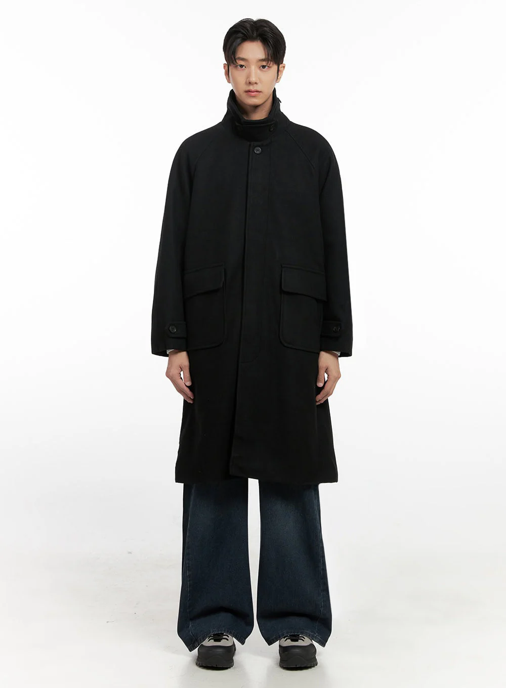 Men's Collared Long Coat ID406 - Image 10