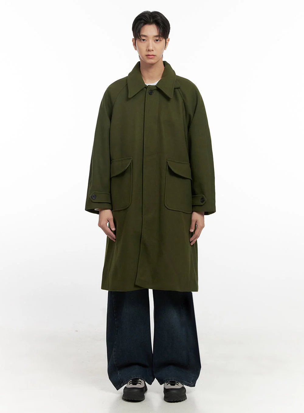Men's Collared Long Coat ID406 - Image 11