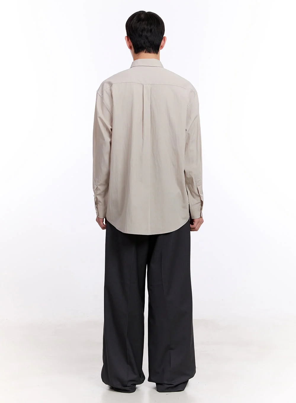 Men's Collared Long Sleeve Shirt IM512 - Image 11