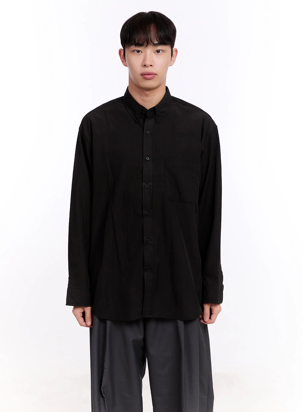 Men's Collared Long Sleeve Shirt IM512 - Image 14