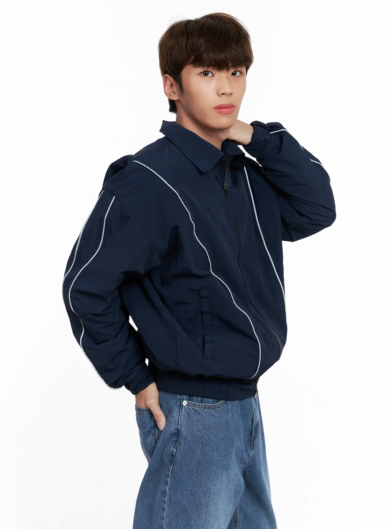 Men's Contrast Track Jacket IO506 - Image 6