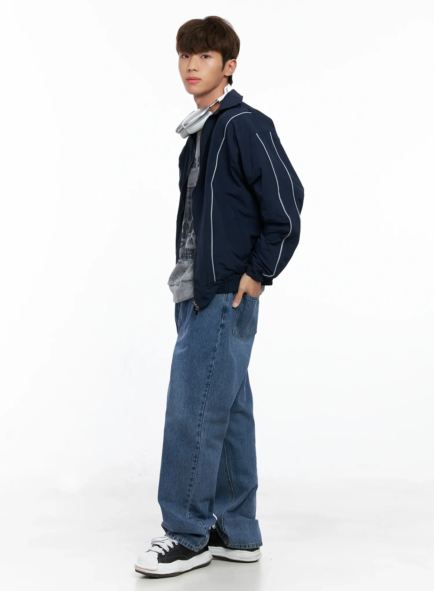 Men's Contrast Track Jacket IO506 - Image 8