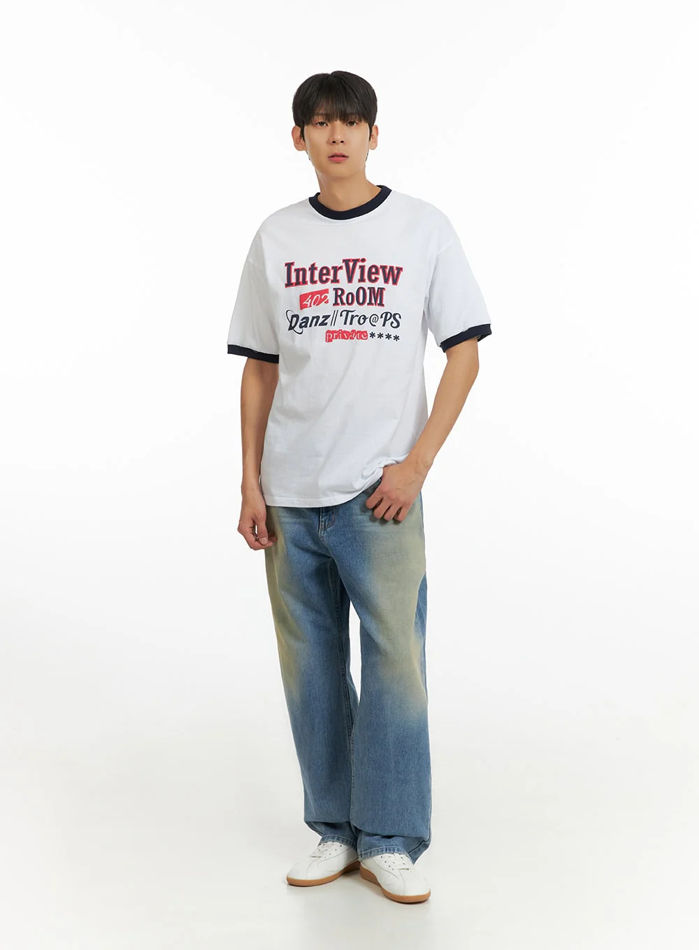 Men's Contrasting Graphic T-Shirt IU419 - Image 6