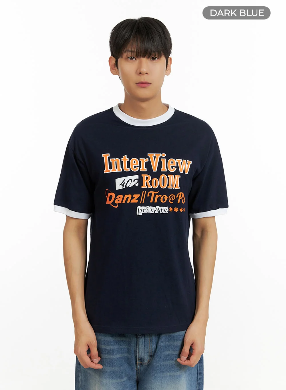 Men's Contrasting Graphic T-Shirt IU419 - Image 8