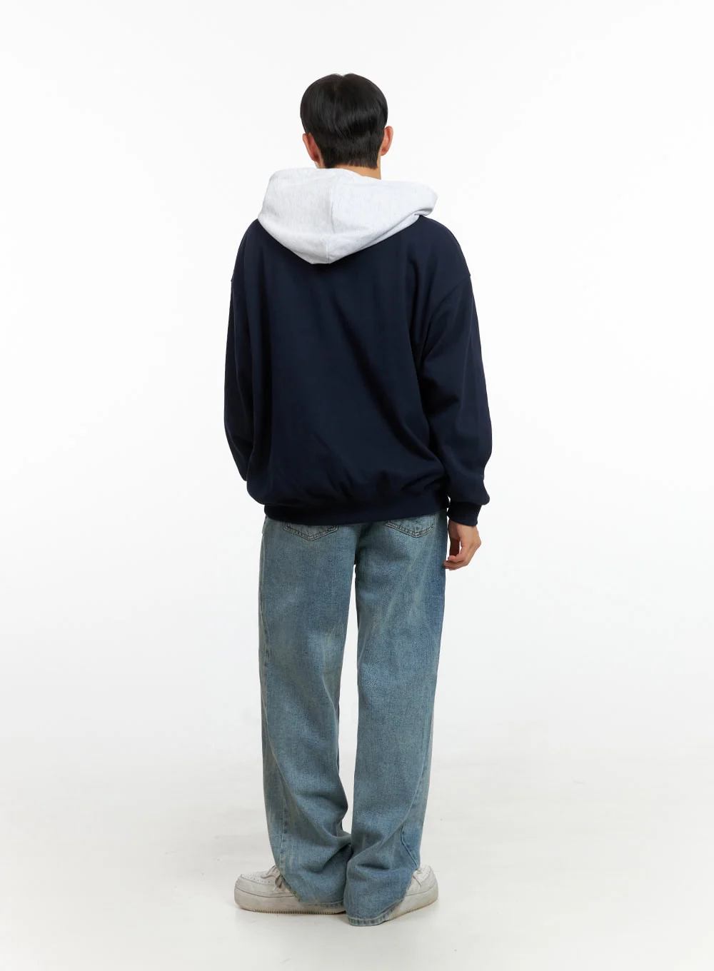 Men's Contrasting Hoodie (Dark Blue) IU412 - Image 8
