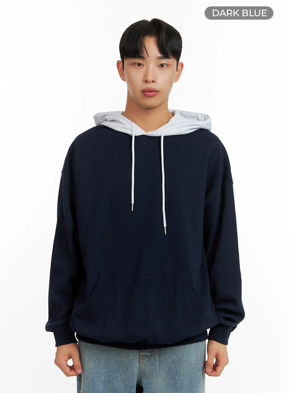 Men's Contrasting Hoodie (Dark Blue) IU412 - Image 9