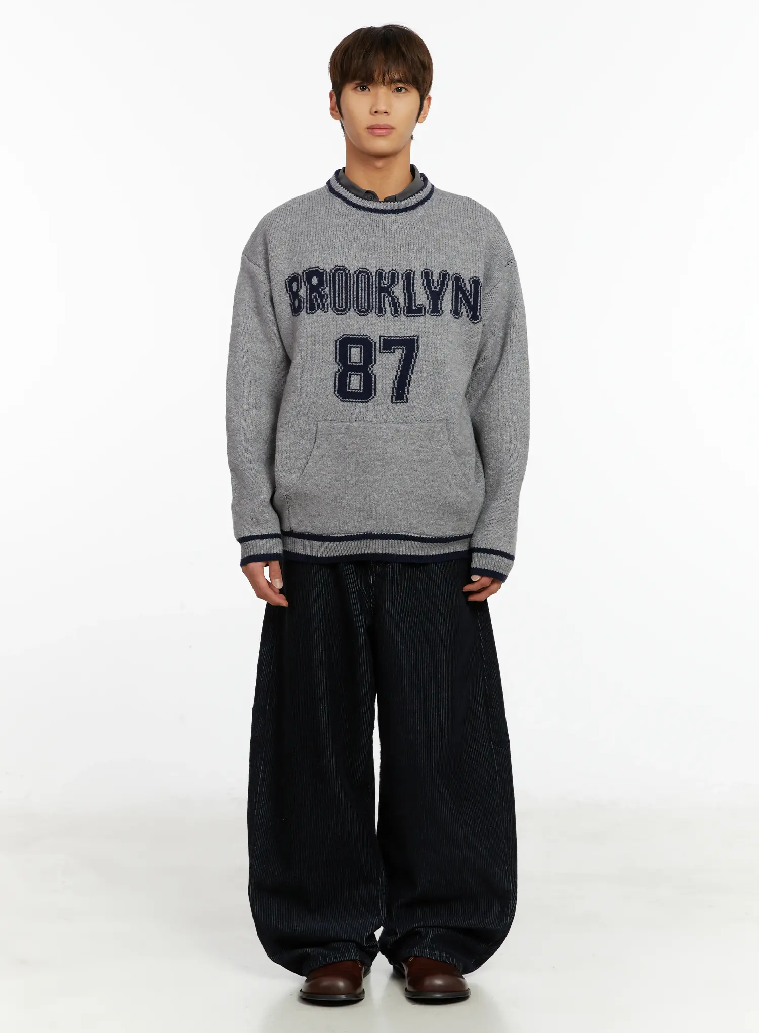 Men's Corduroy Wid-Leg Pants ID524 - Image 3