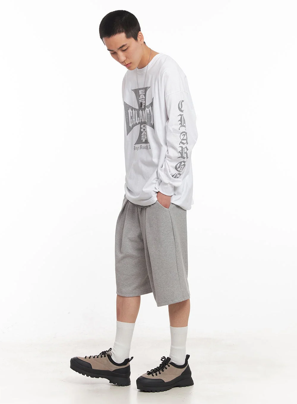 Men's Cotton Graphic Long Sleeve Shirt IY506 - Image 2