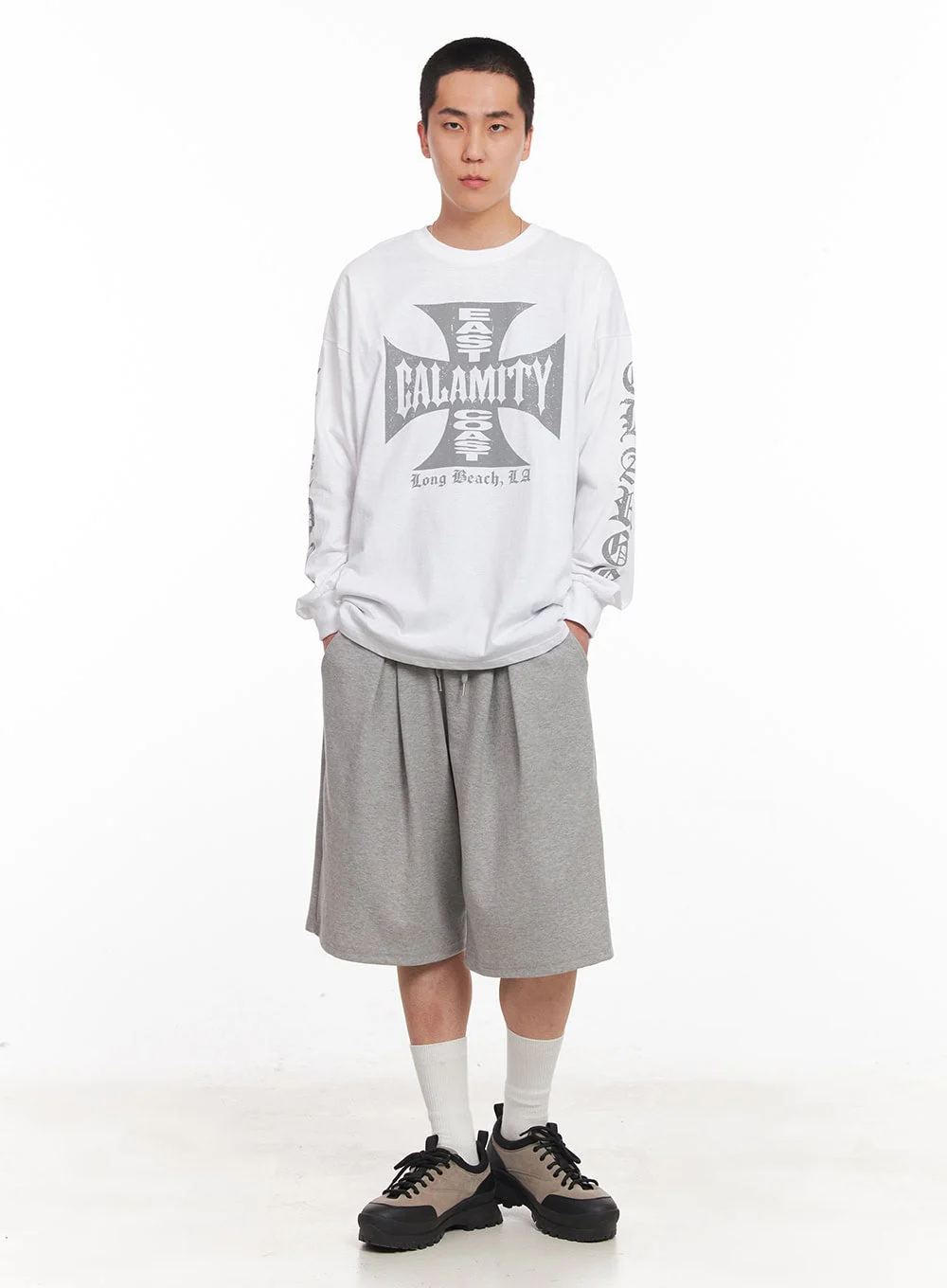Men's Cotton Graphic Long Sleeve Shirt IY506 - Image 8