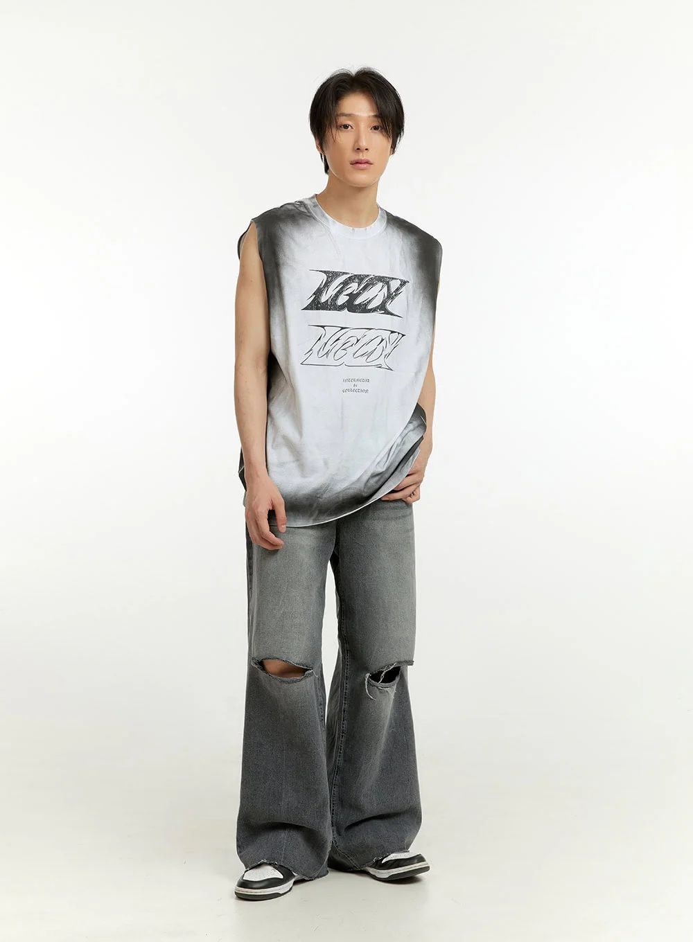 Men's Cotton Graphic Sleeveless T-Shirt IL418 - Image 3