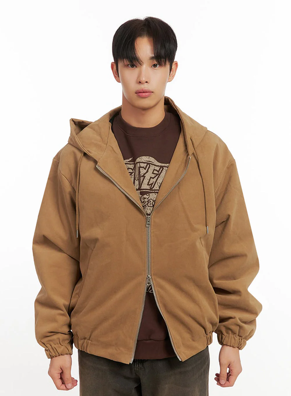 Men's Cotton Hooded Zip-Up Jumper ID413 - Image 10
