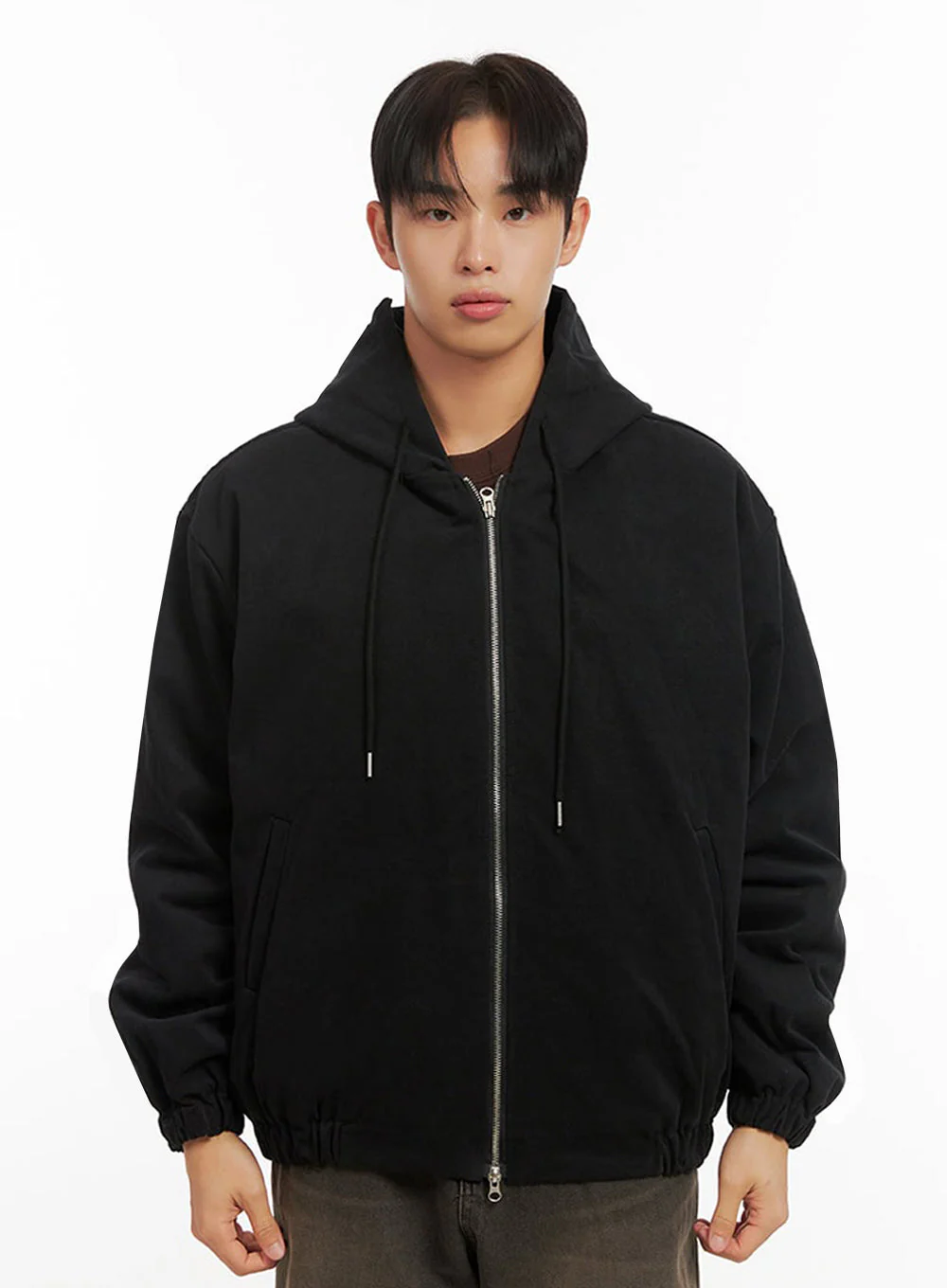 Men's Cotton Hooded Zip-Up Jumper ID413 - Image 12