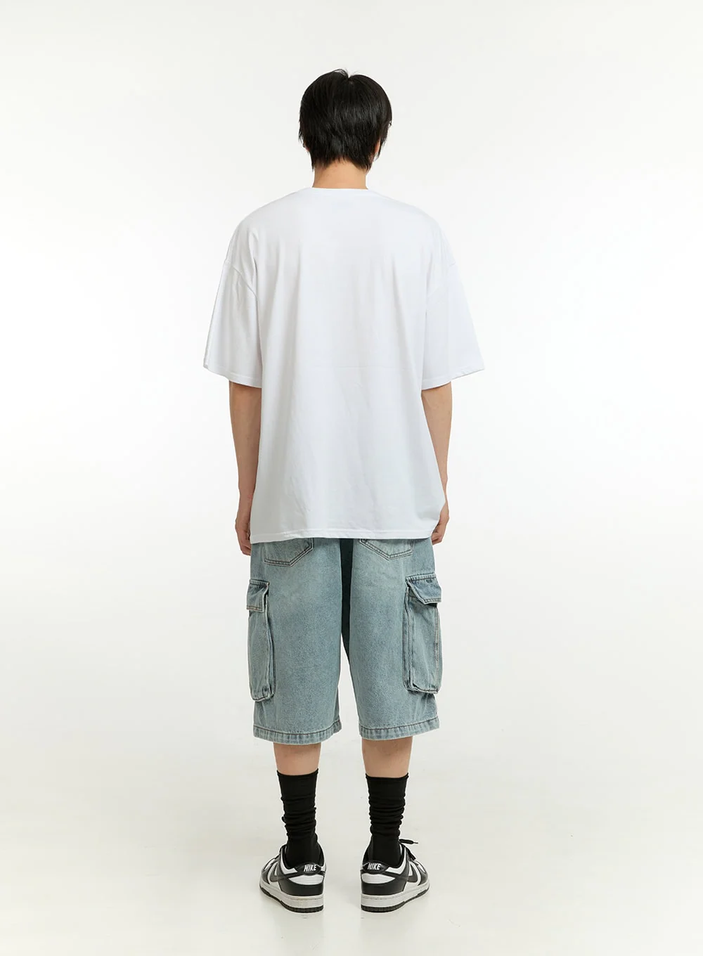 Men's Cotton Lettering Loose Fit T-Shirt (White) IL418 - Image 7