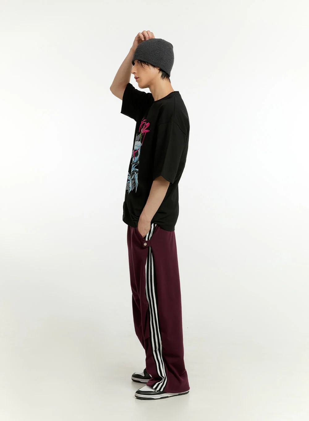 Men's Cotton Lettering T-Shirt IL418 - Image 7