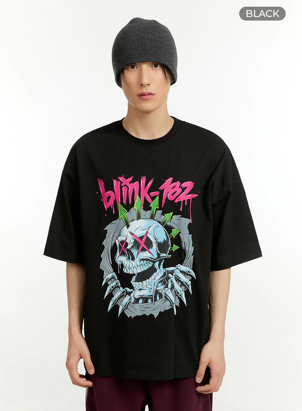 Men's Cotton Lettering T-Shirt IL418 - Image 9