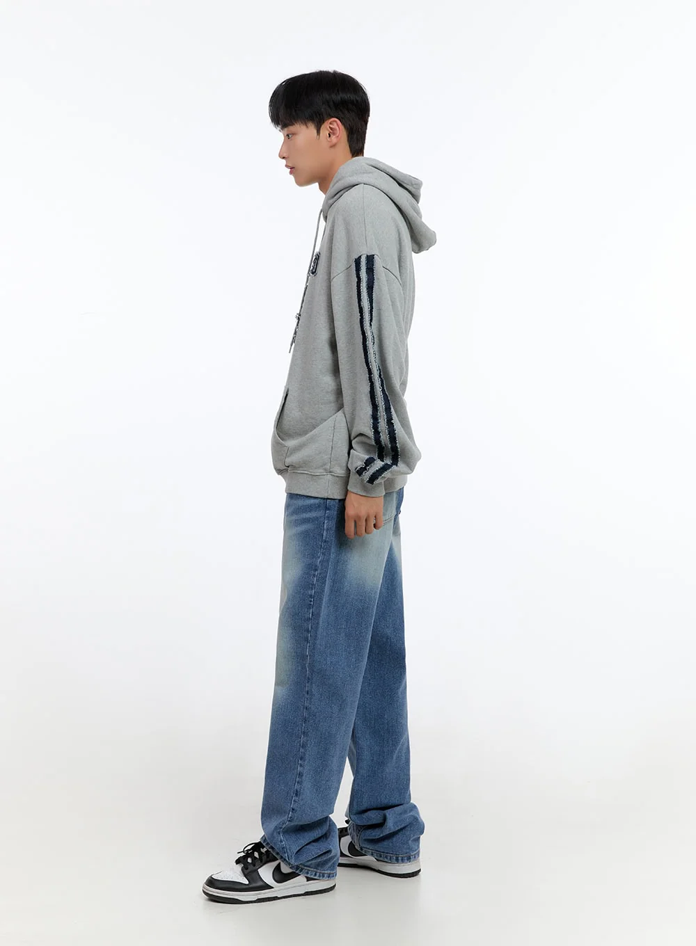 Men's Cotton Patchwork Hoodie IS412 - Image 8